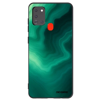 Picasee silikonski črni ovitek za Samsung Galaxy A21s - Malachite