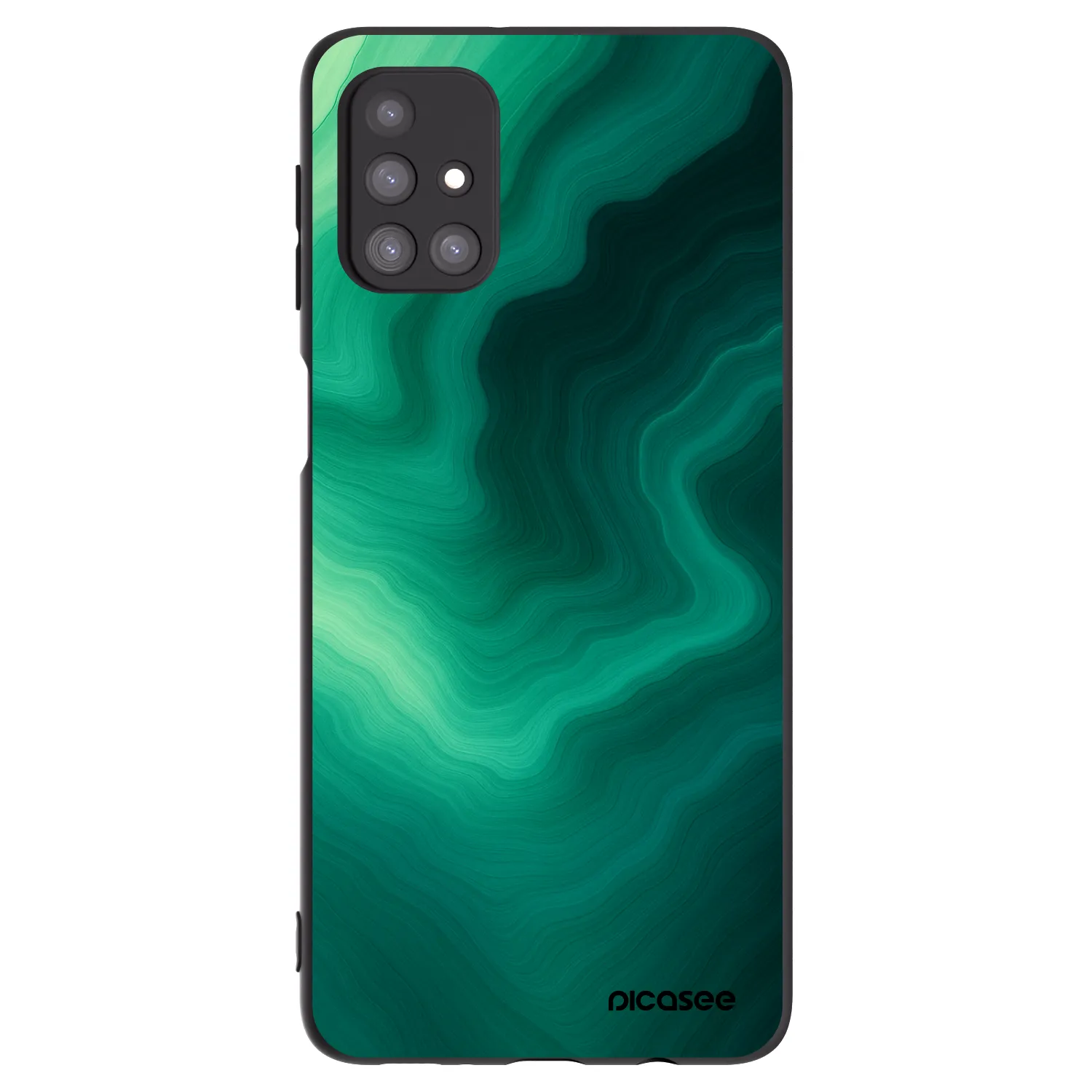 Picasee silikonski črni ovitek za Samsung Galaxy M31s - Malachite