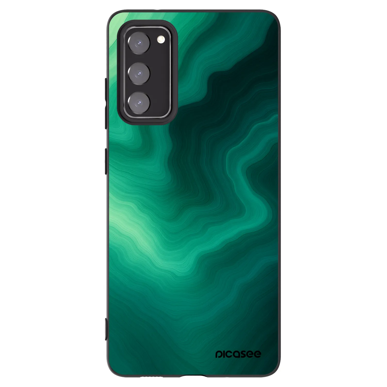 Picasee silikonski črni ovitek za Samsung Galaxy S20 FE - Malachite