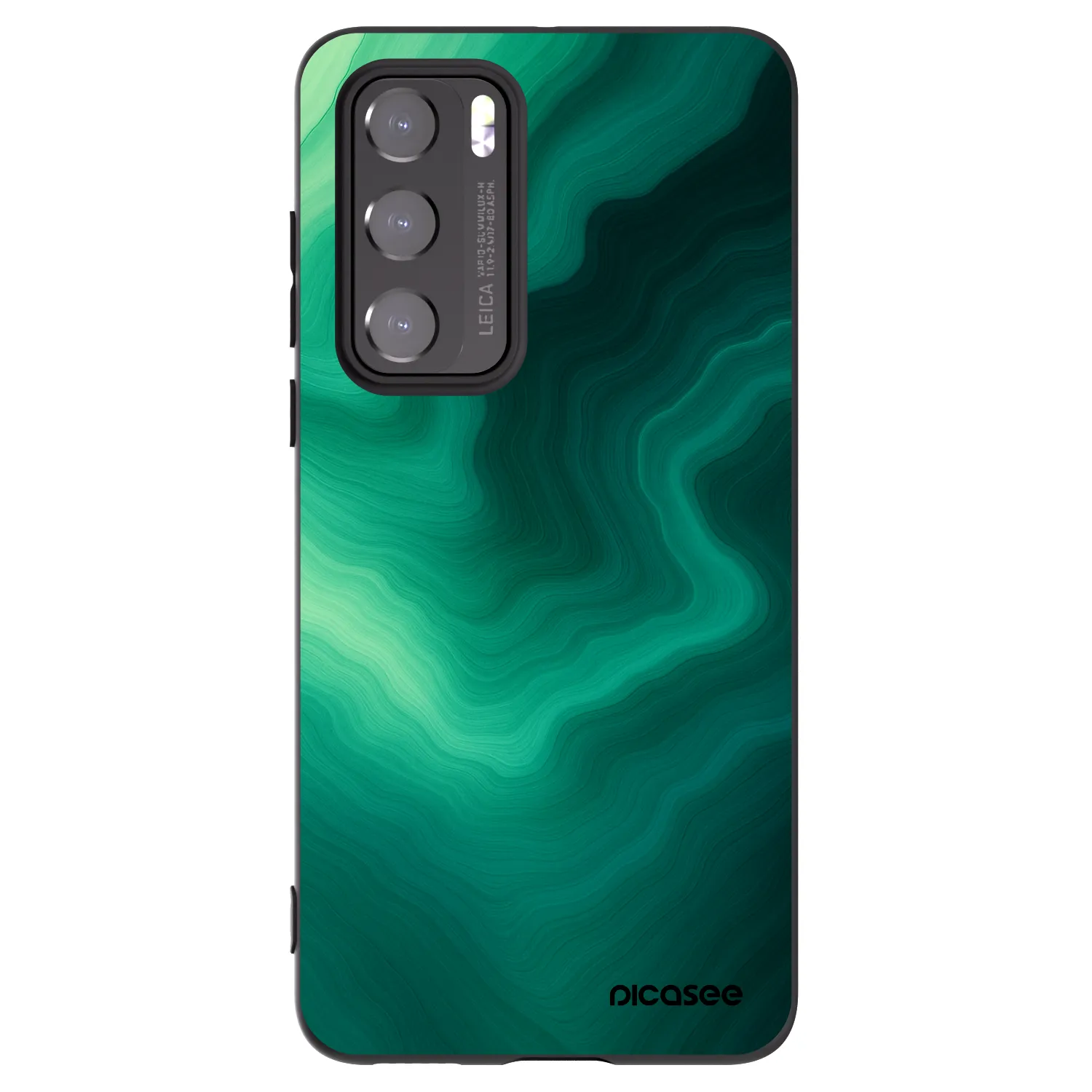 Picasee silikonski črni ovitek za Huawei P40 - Malachite