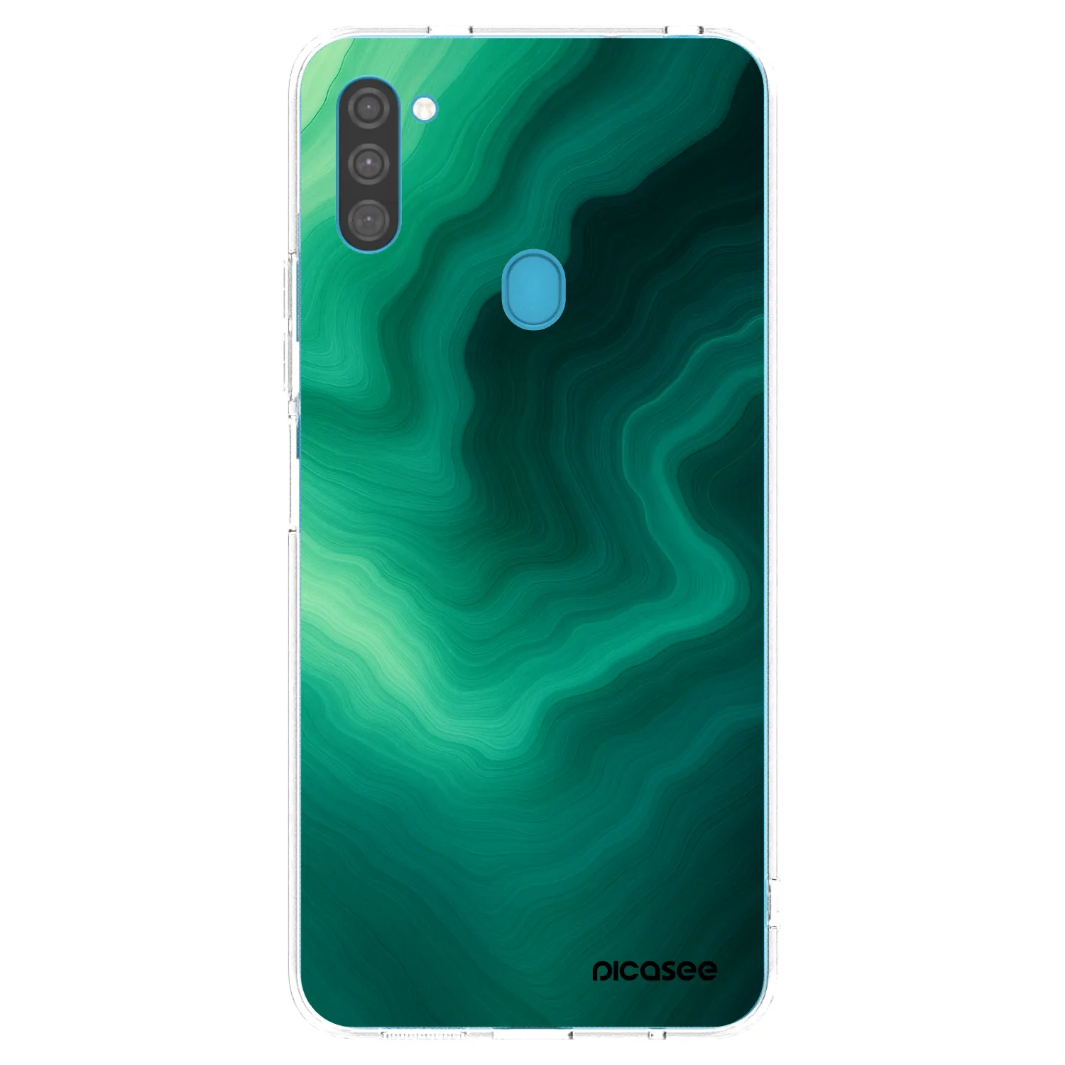 Picasee silikonski prozorni ovitek za Samsung Galaxy M11 - Malachite