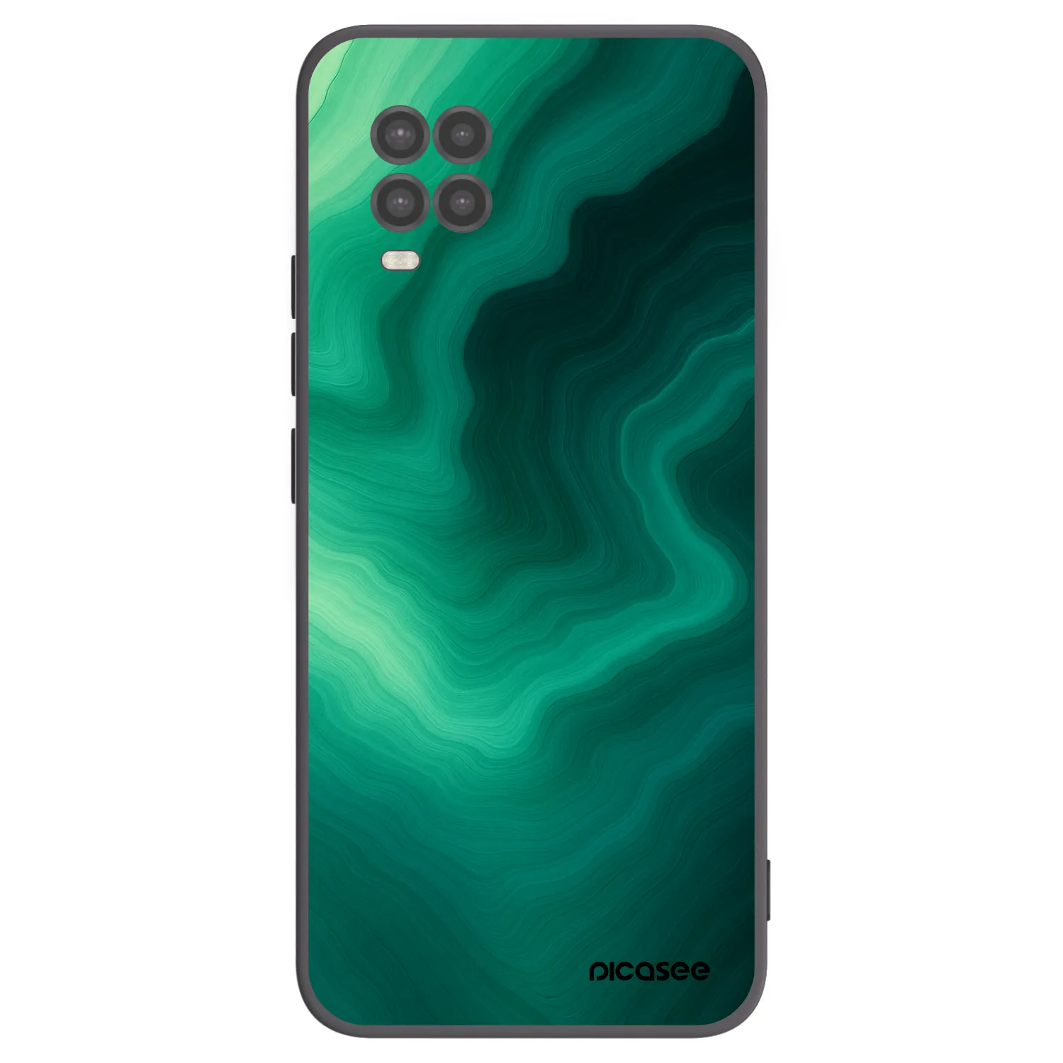 Picasee silikonski črni ovitek za Xiaomi Mi 10 Lite - Malachite