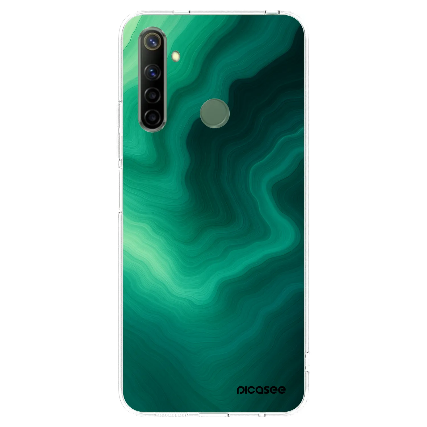 Picasee silikonski prozorni ovitek za Realme 6i - Malachite