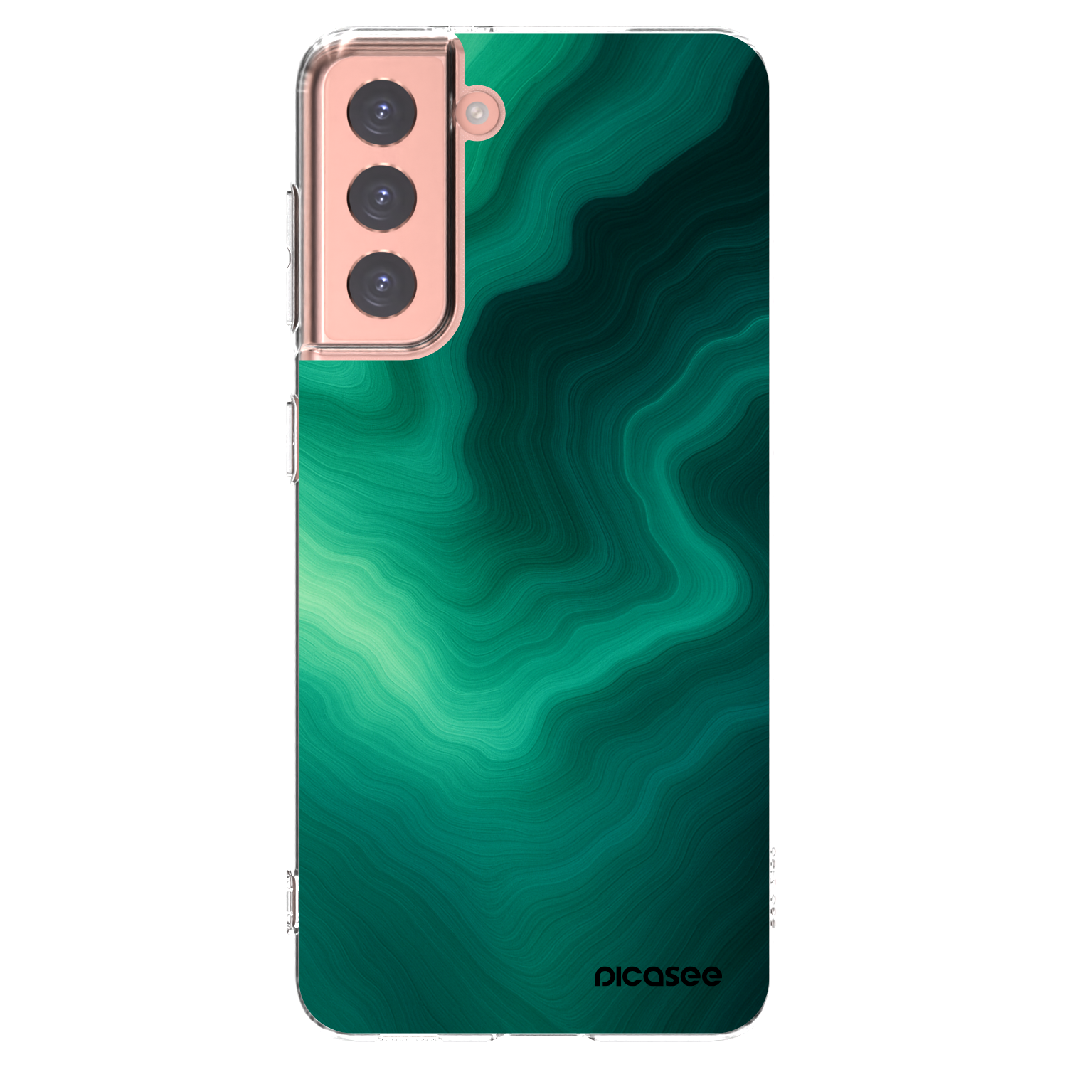 Picasee silikonski prozorni ovitek za Samsung Galaxy S21 5G G991B - Malachite