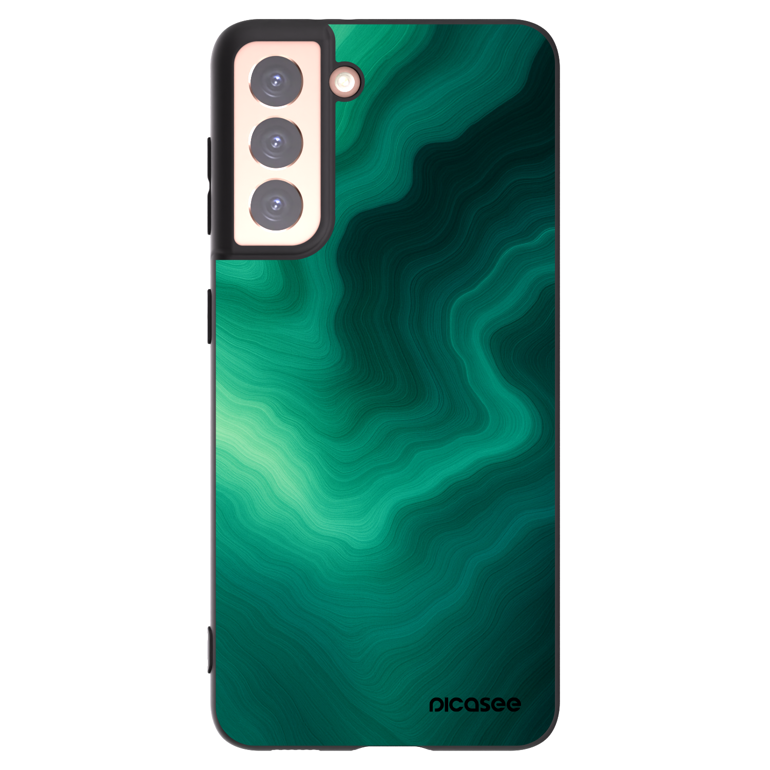 Picasee silikonski črni ovitek za Samsung Galaxy S21 5G G991B - Malachite