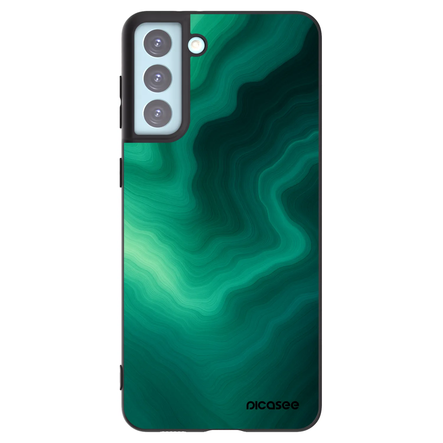 Picasee silikonski črni ovitek za Samsung Galaxy S21+ 5G G996F - Malachite