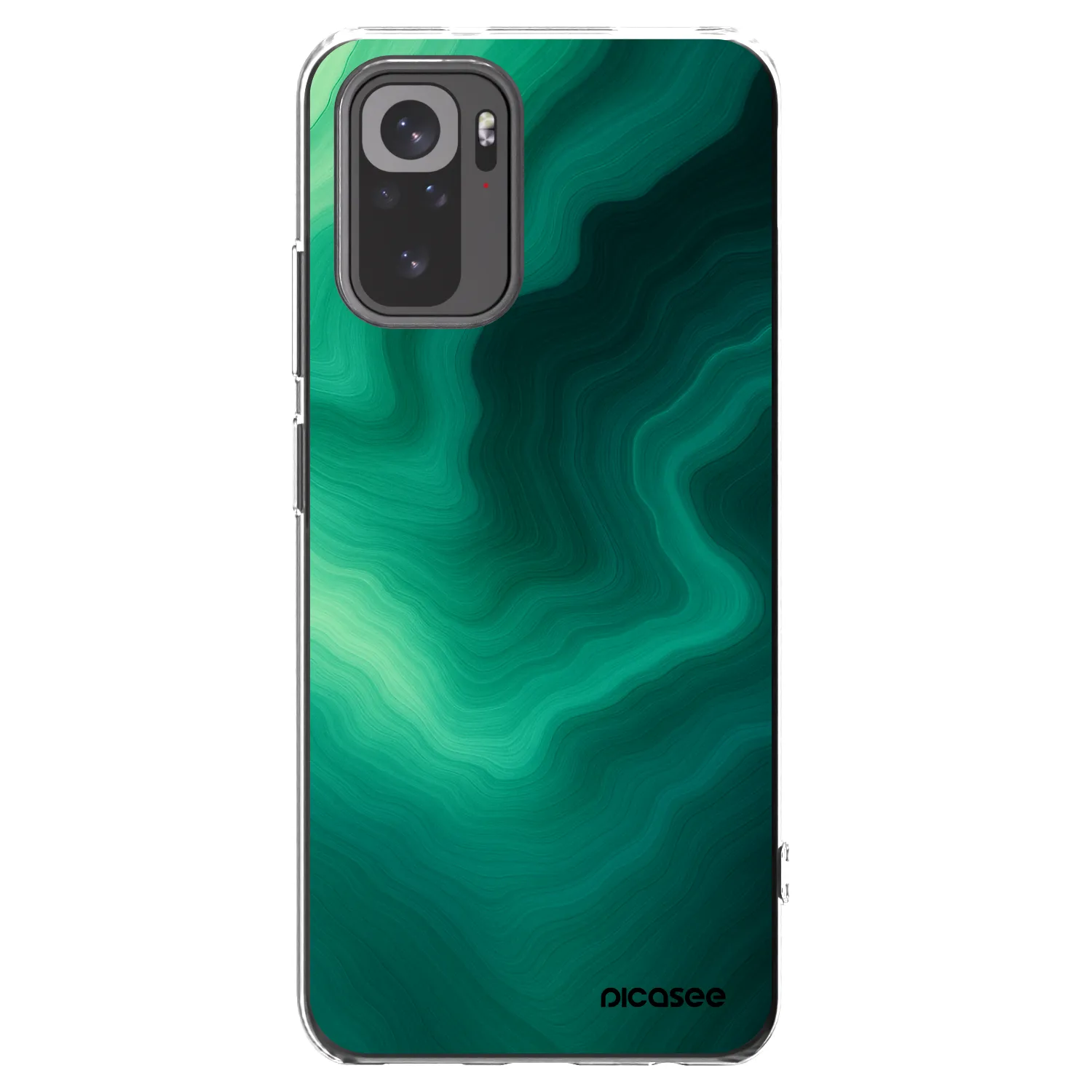 Picasee silikonski prozorni ovitek za Xiaomi Redmi Note 10 - Malachite
