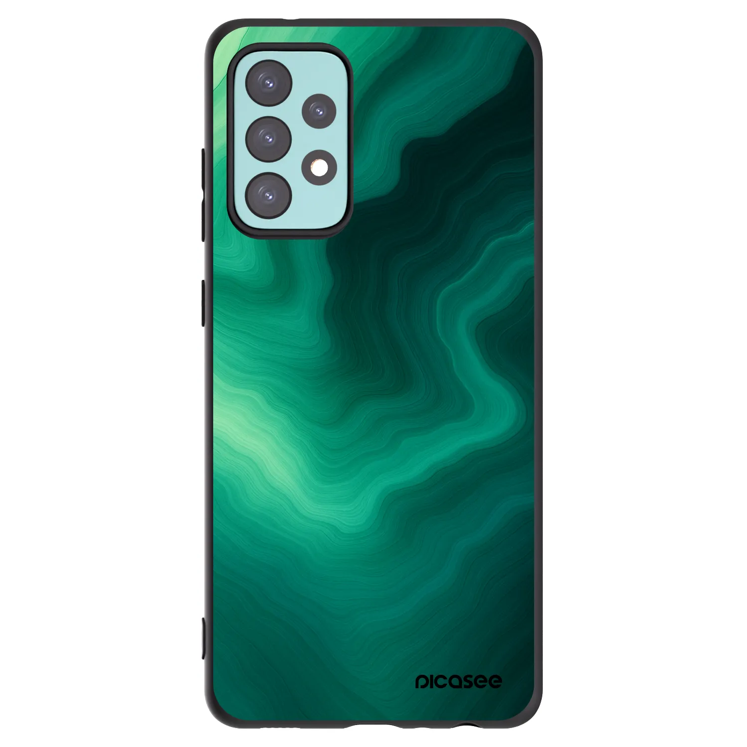 Picasee silikonski črni ovitek za Samsung Galaxy A72 A725F - Malachite