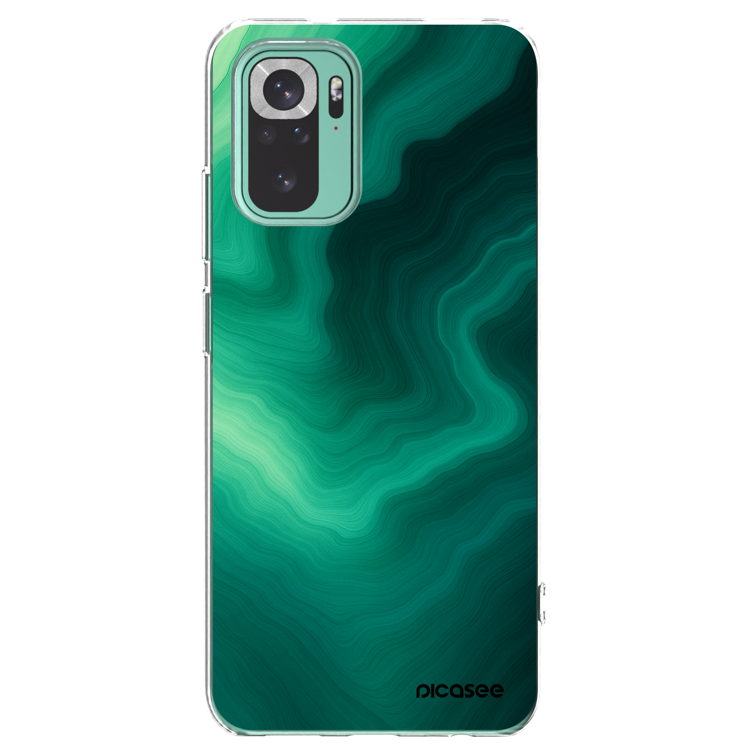 Picasee silikonski prozorni ovitek za Xiaomi Redmi Note 10 Pro - Malachite