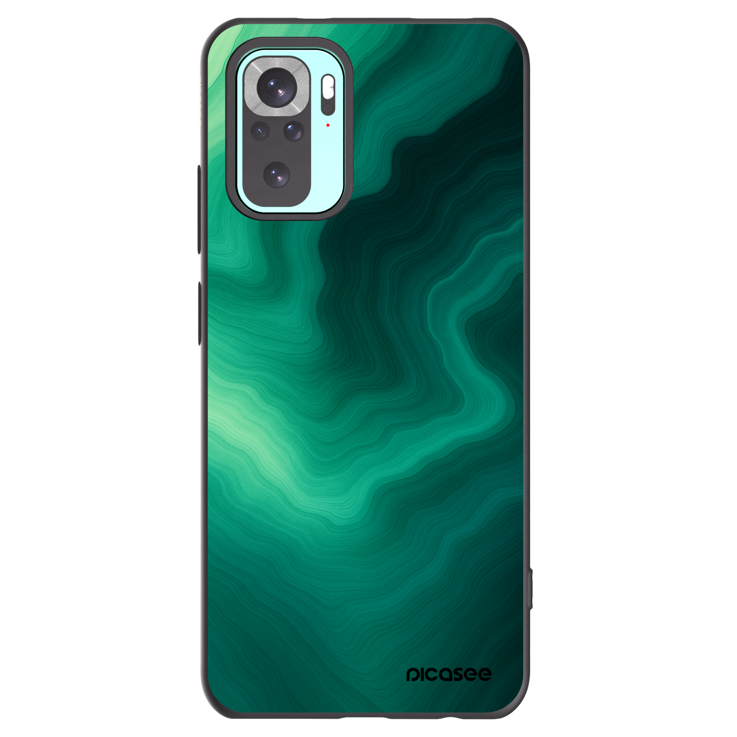 Picasee silikonski črni ovitek za Xiaomi Redmi Note 10 Pro - Malachite