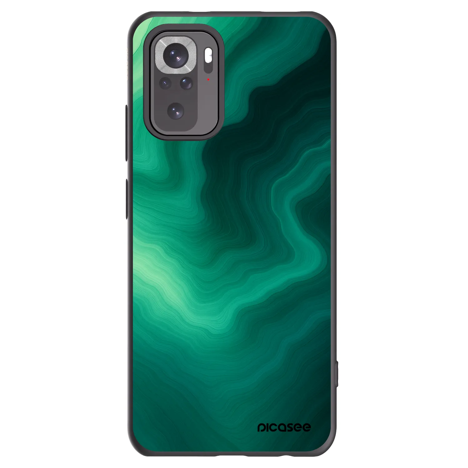 Picasee silikonski črni ovitek za Xiaomi Redmi Note 10S - Malachite