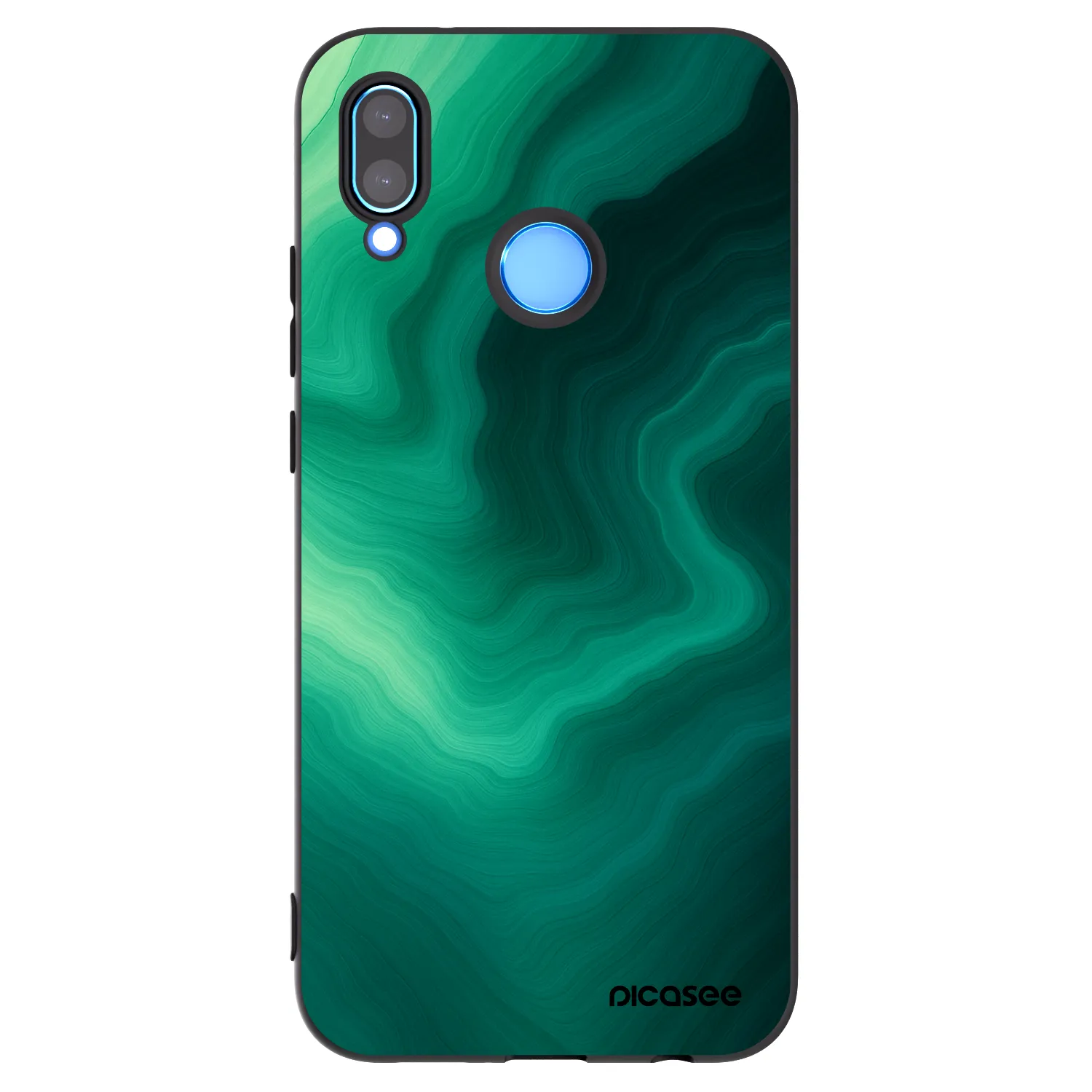 Picasee silikonski črni ovitek za Huawei P20 Lite - Malachite