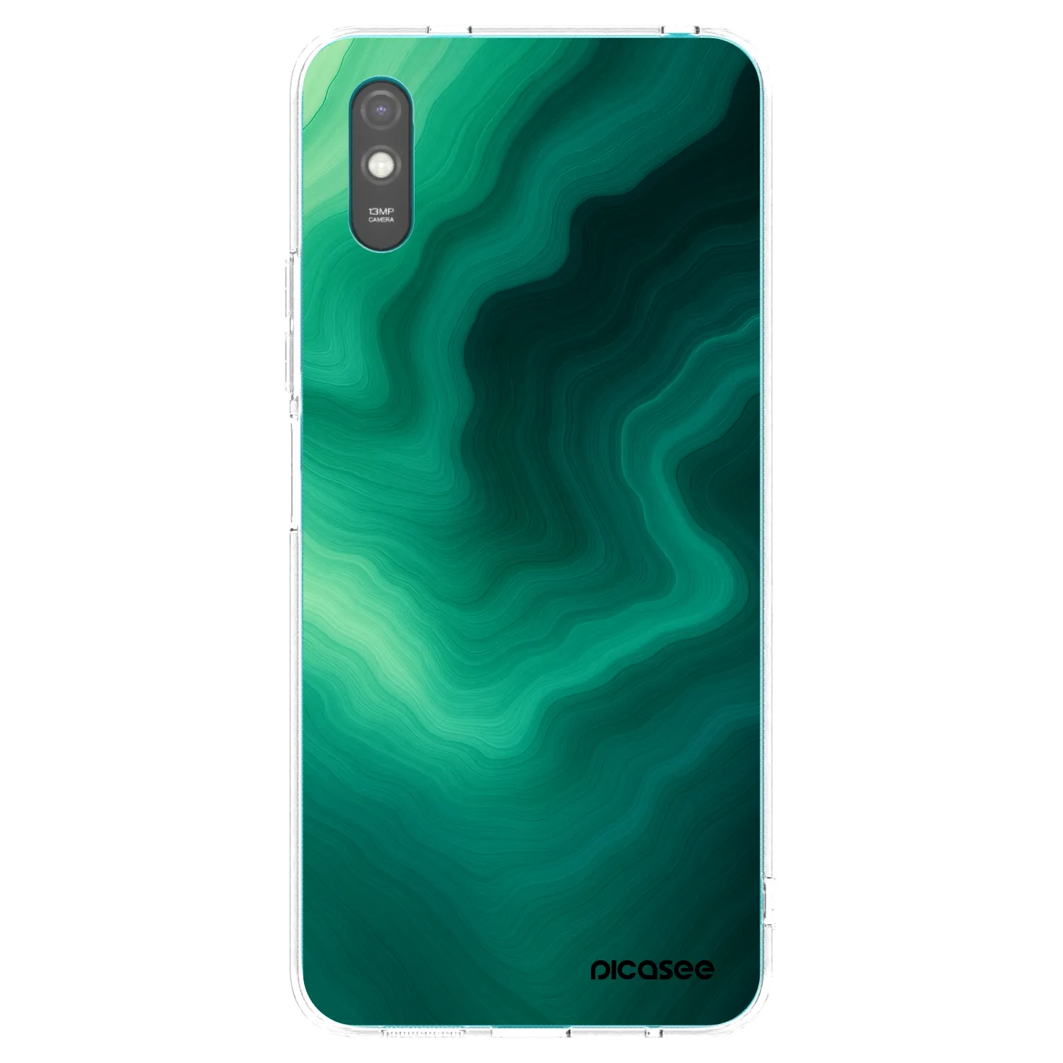 Picasee silikonski prozorni ovitek za Xiaomi Redmi 9AT - Malachite