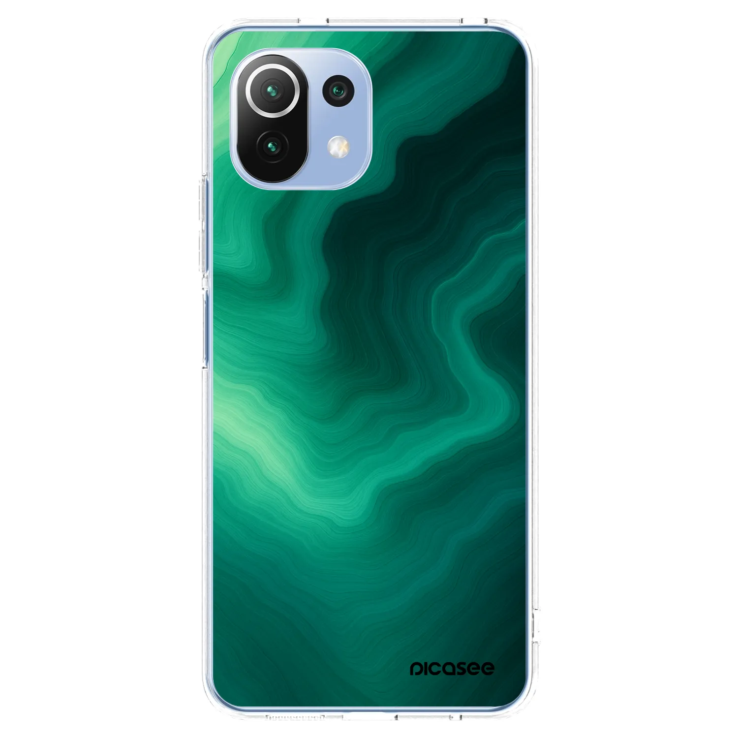 Picasee silikonski prozorni ovitek za Xiaomi Mi 11 Lite - Malachite