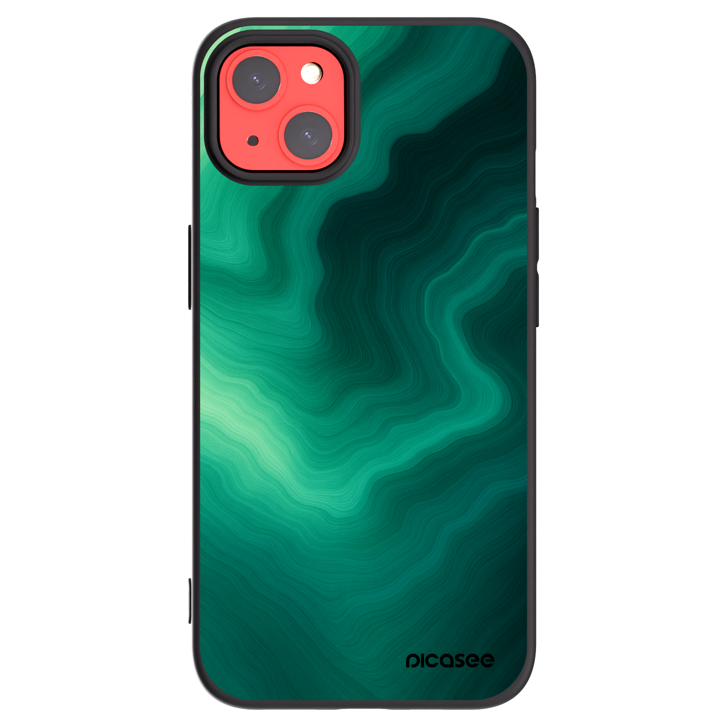 Picasee silikonski črni ovitek za Apple iPhone 13 - Malachite