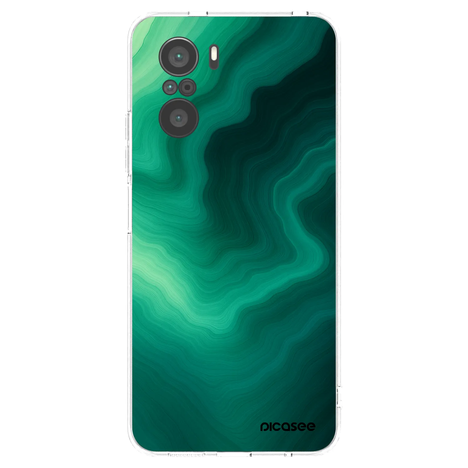 Picasee silikonski prozorni ovitek za Xiaomi Poco F3 - Malachite
