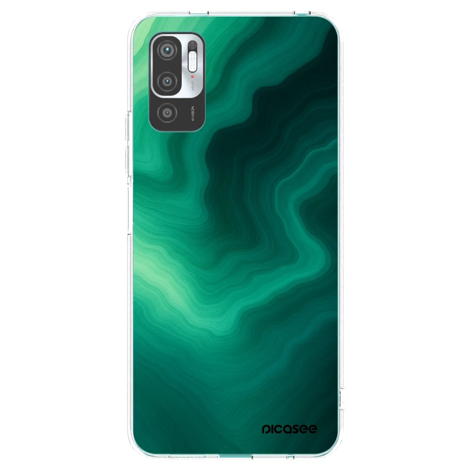 Picasee silikonski prozorni ovitek za Xiaomi Redmi Note 10 5G - Malachite