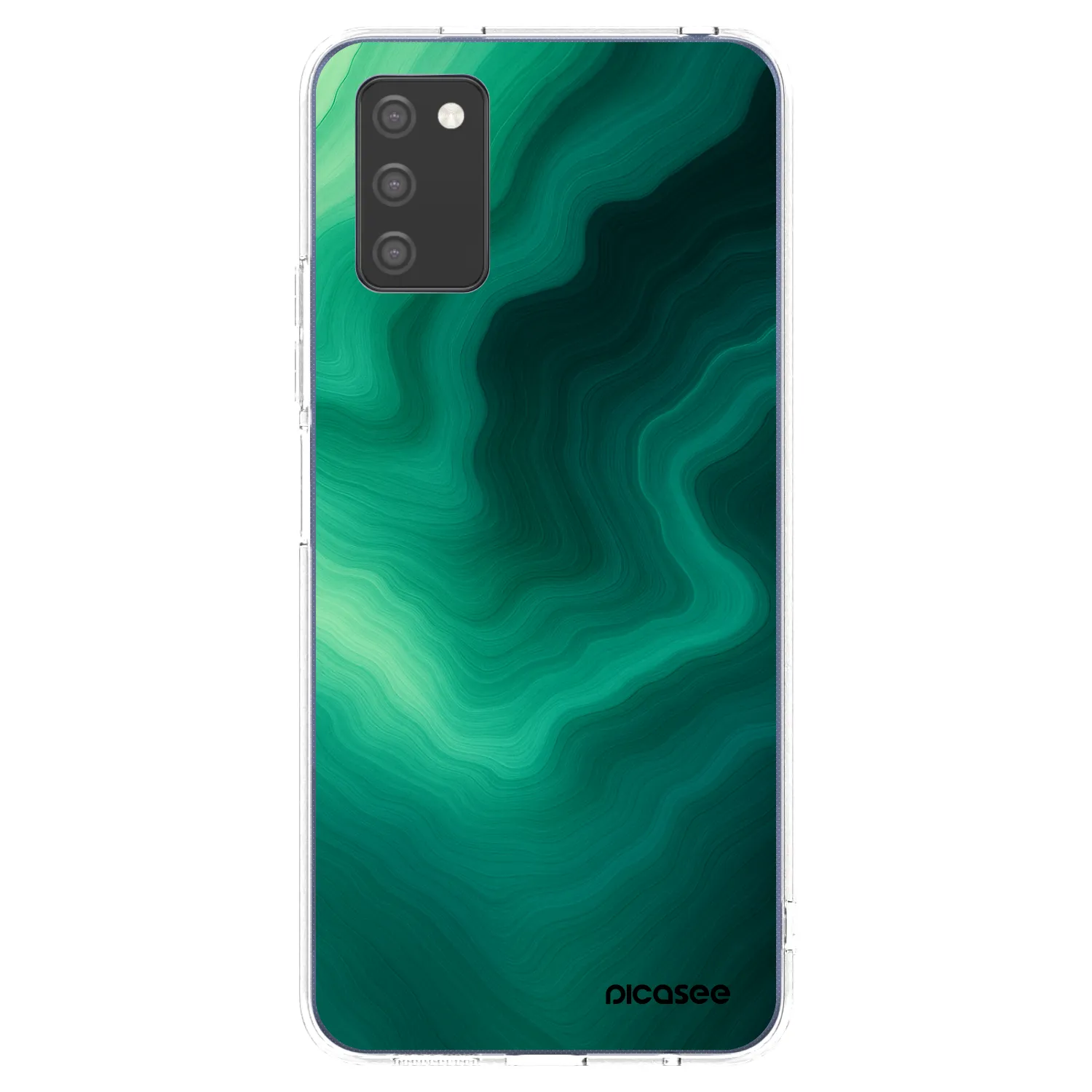 Picasee silikonski prozorni ovitek za Samsung Galaxy A02s A025G - Malachite