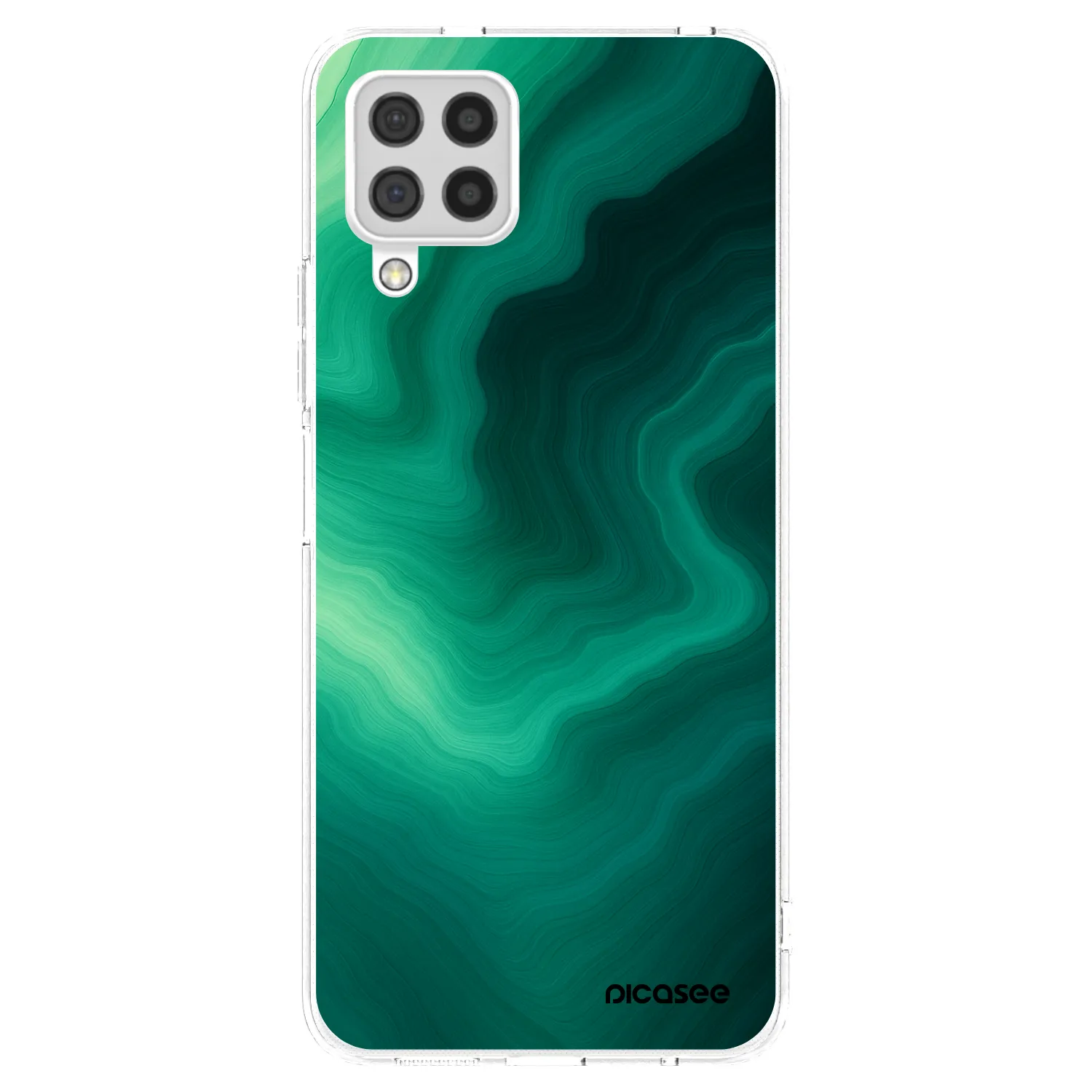 Picasee silikonski prozorni ovitek za Samsung Galaxy A22 A225F 4G - Malachite