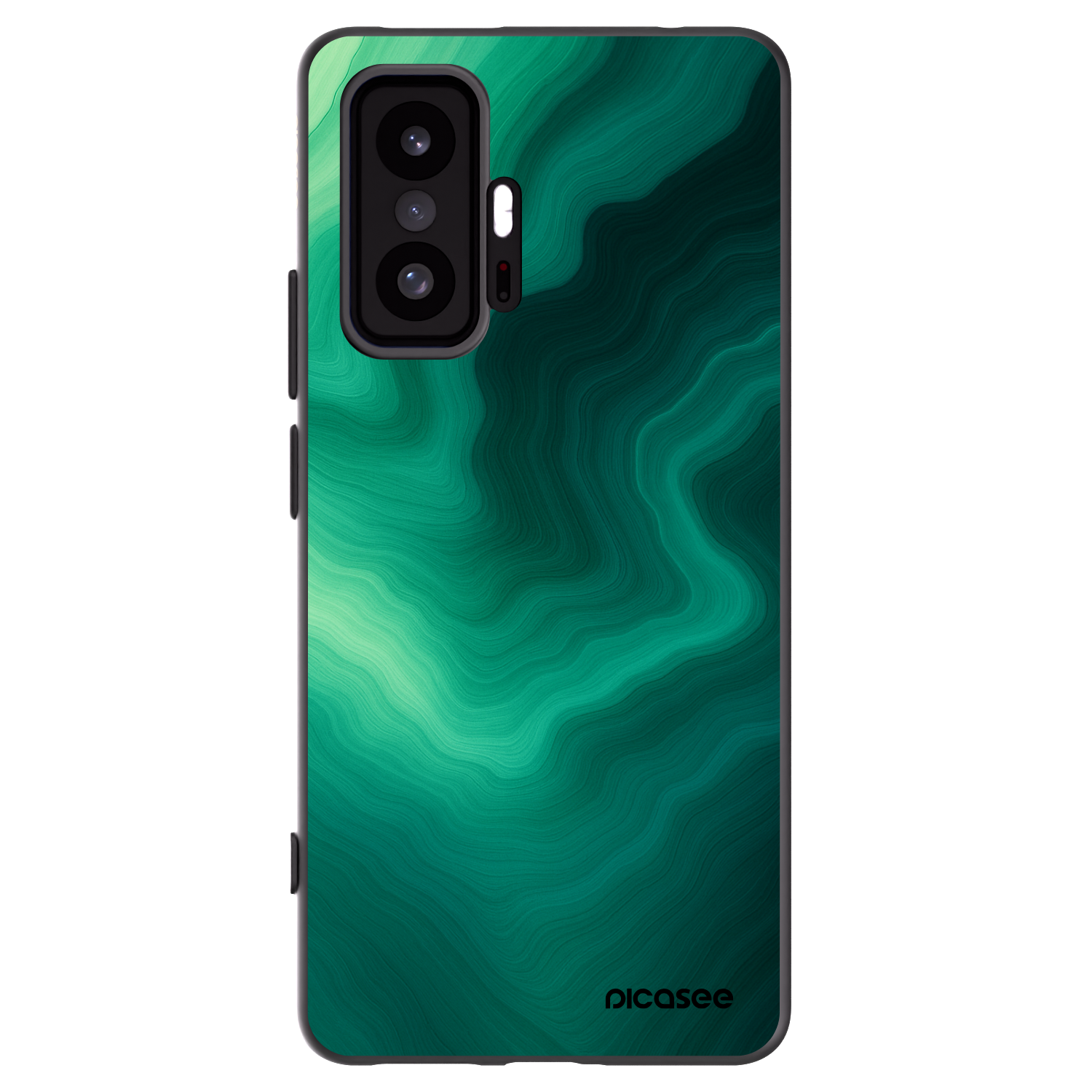 Picasee silikonski črni ovitek za Xiaomi 11T - Malachite