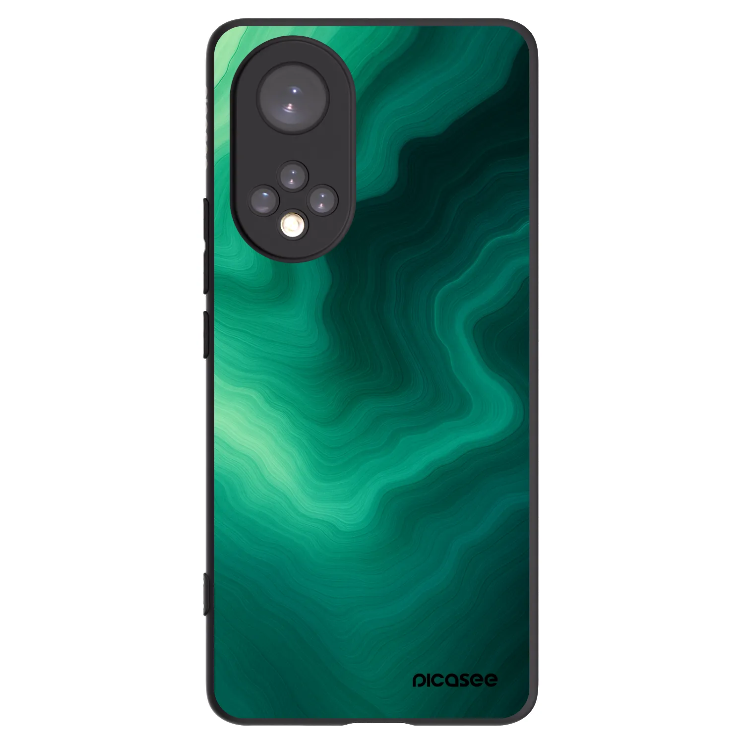 Picasee silikonski črni ovitek za Huawei Nova 9 - Malachite