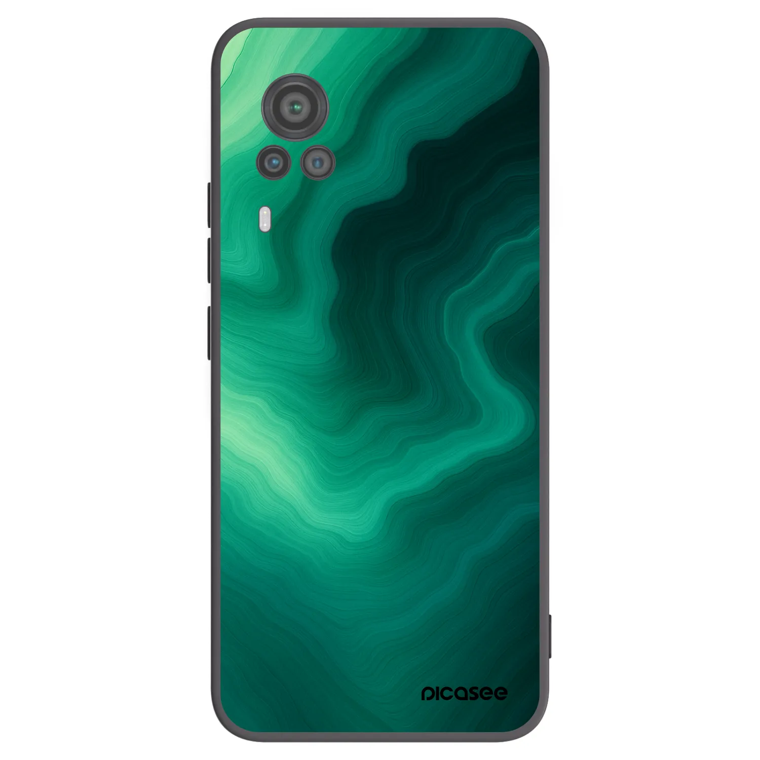 Picasee silikonski črni ovitek za Vivo X60 Pro 5G - Malachite