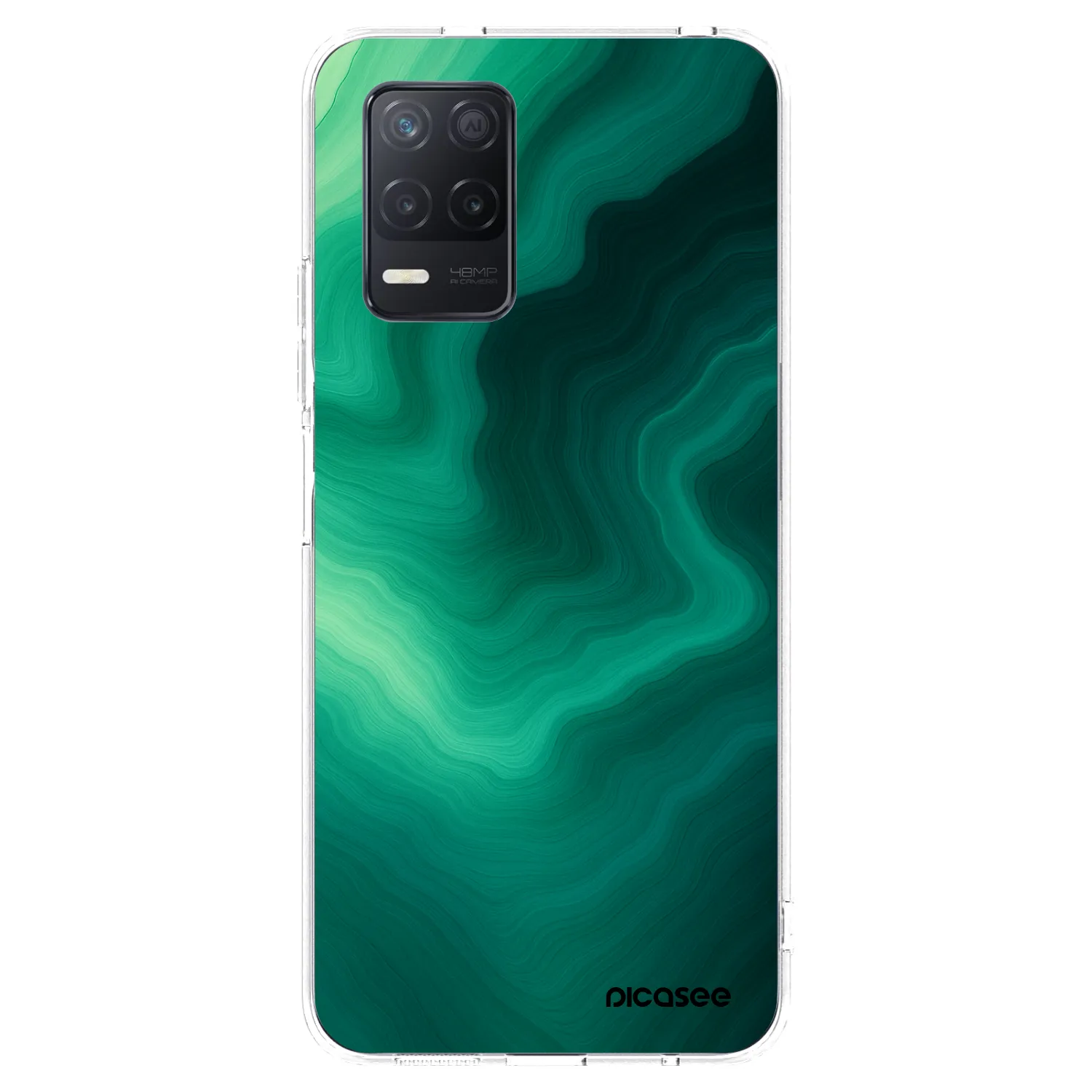 Picasee silikonski prozorni ovitek za Realme 8 5G - Malachite