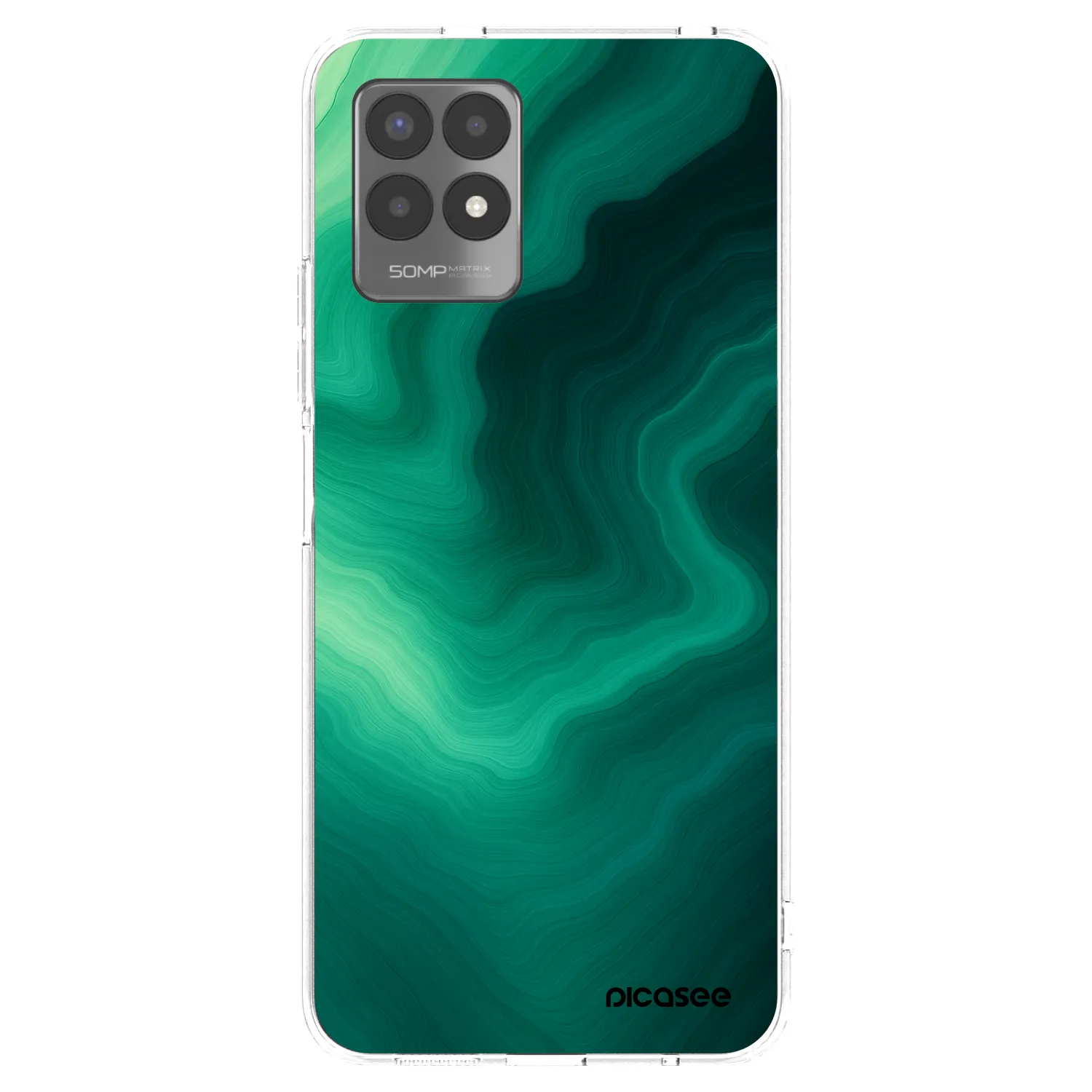 Picasee silikonski prozorni ovitek za Realme 8i - Malachite