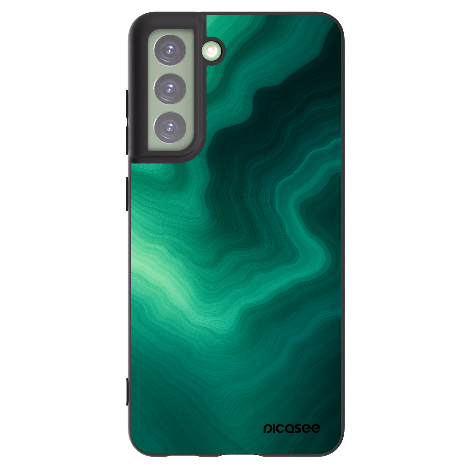 Picasee silikonski črni ovitek za Samsung Galaxy S21 FE 5G - Malachite