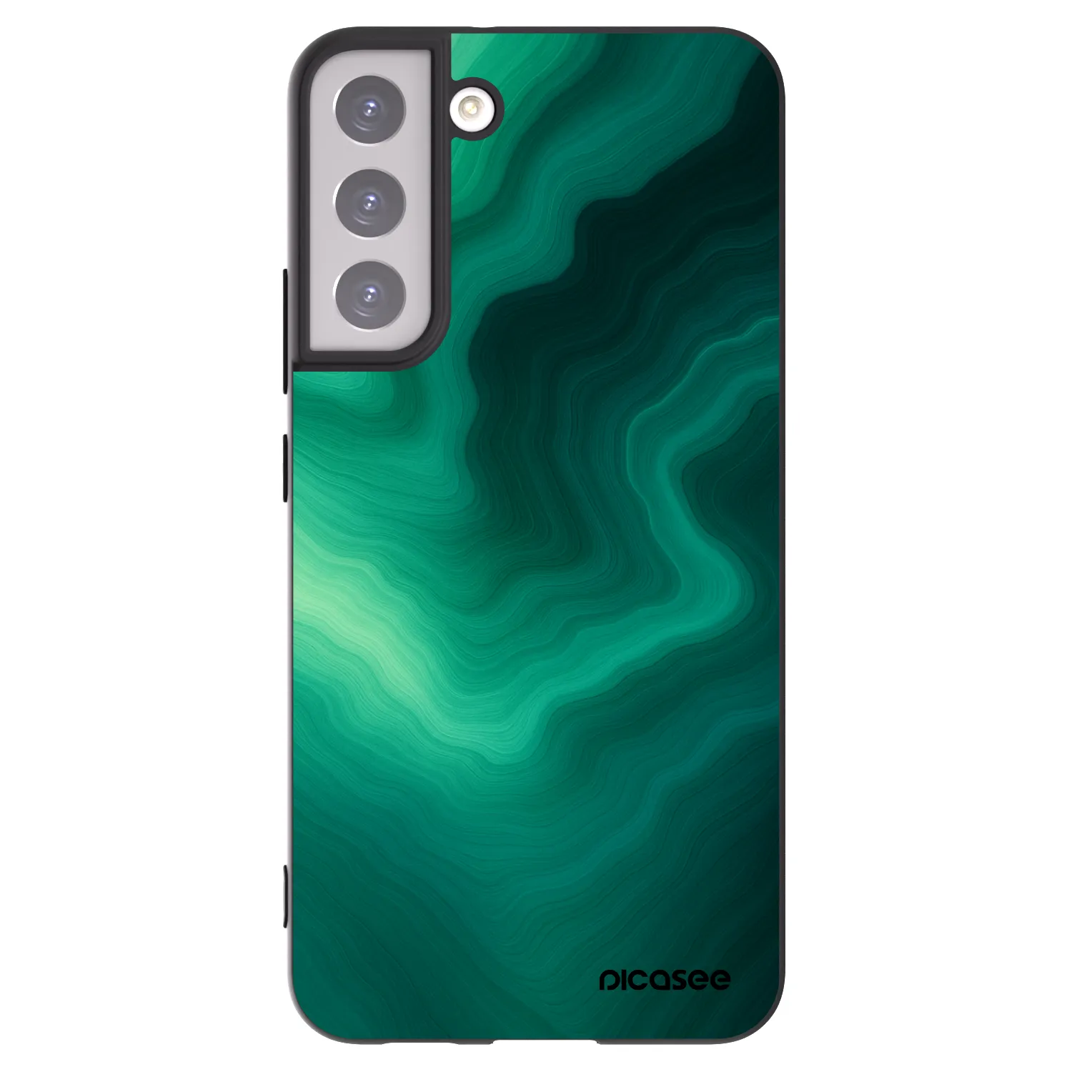 Picasee silikonski črni ovitek za Samsung Galaxy S22+ 5G - Malachite