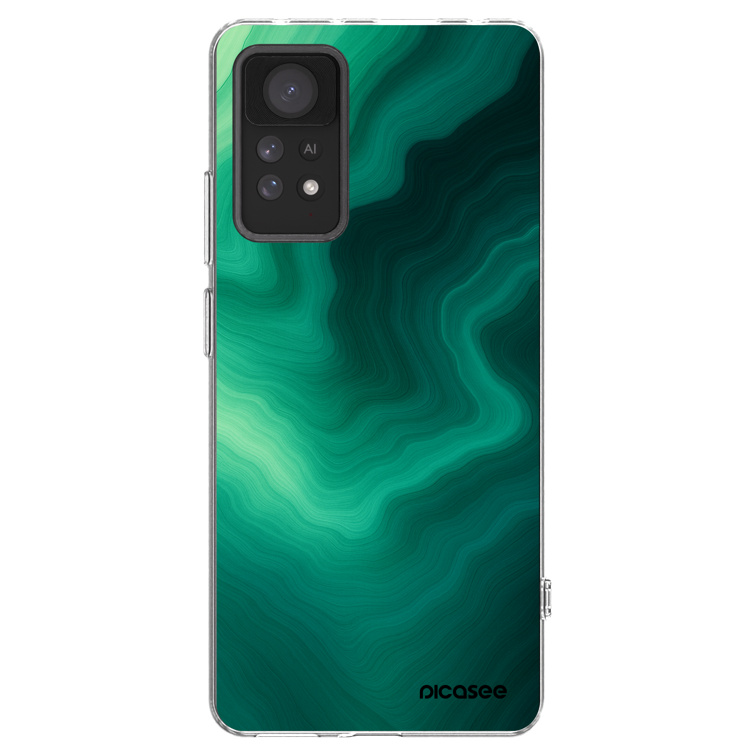 Picasee silikonski prozorni ovitek za Xiaomi Redmi Note 11 Pro 5G - Malachite