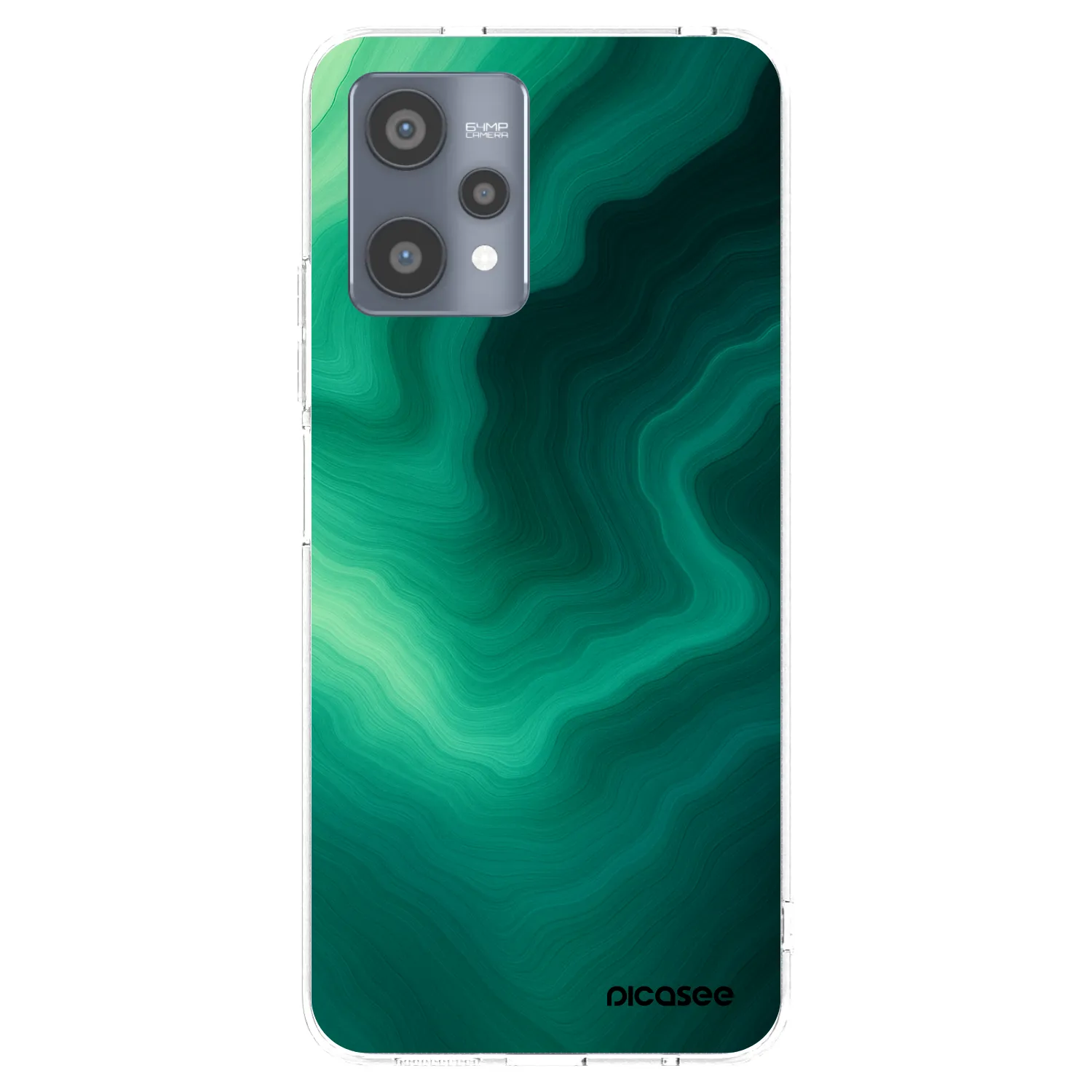 Picasee silikonski prozorni ovitek za Realme 9 Pro 5G - Malachite