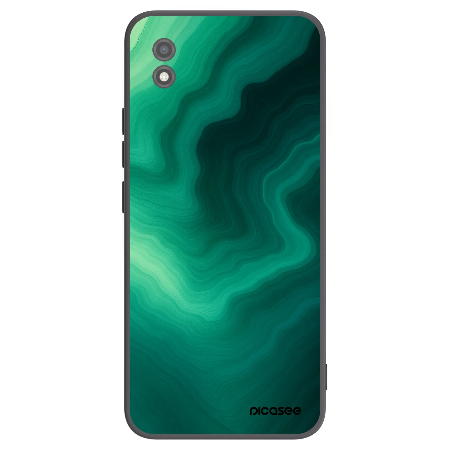 Picasee silikonski črni ovitek za Realme C11 (2021) - Malachite