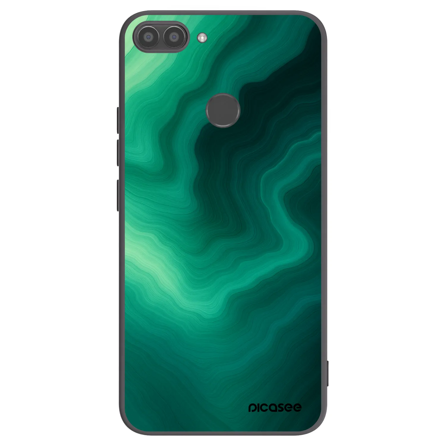 Picasee silikonski črni ovitek za Huawei P Smart - Malachite