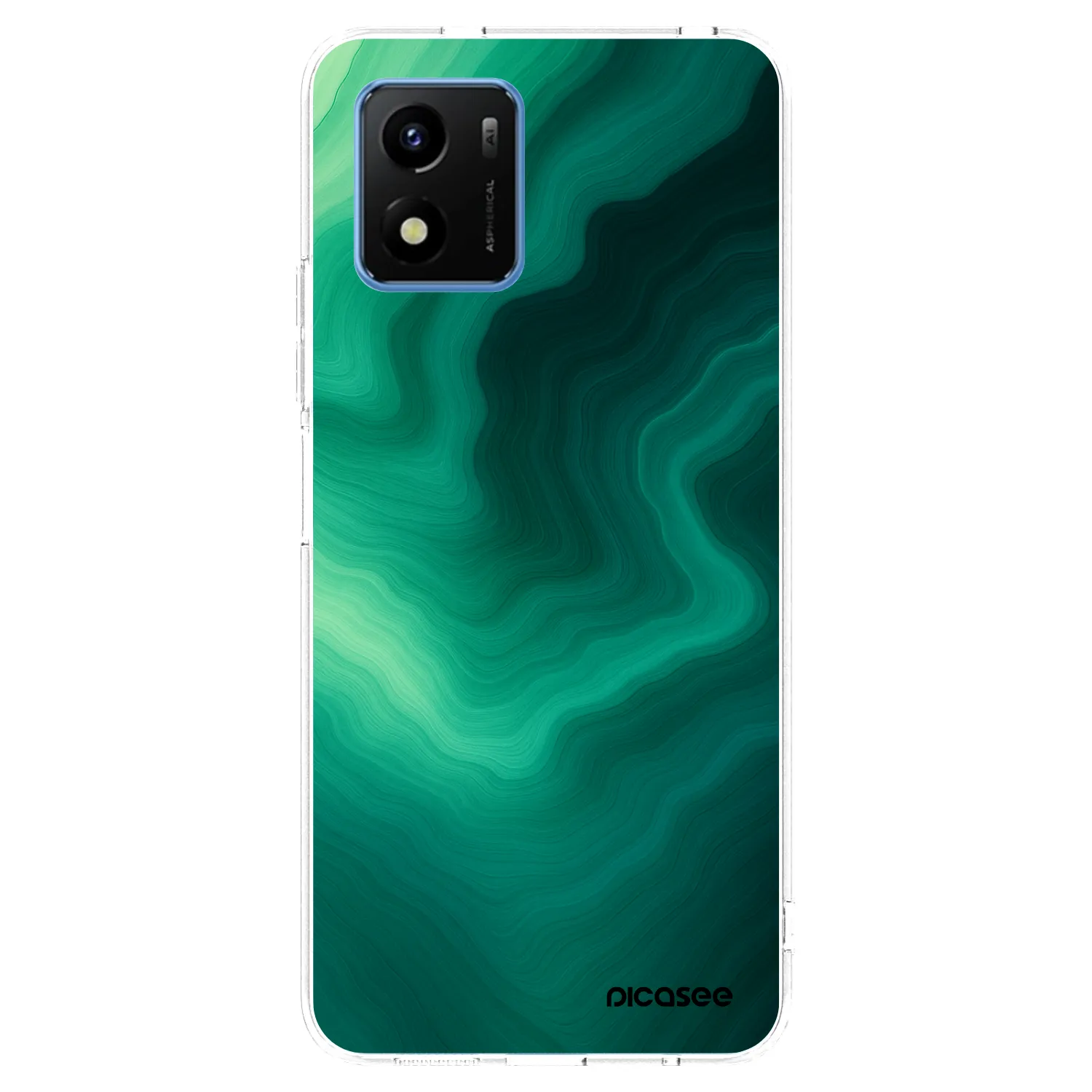 Picasee silikonski prozorni ovitek za Vivo Y01 - Malachite
