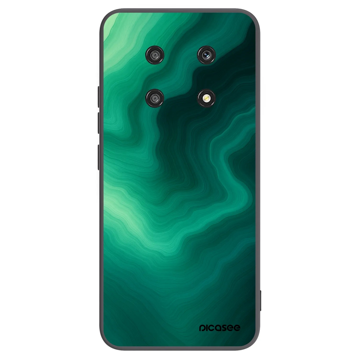Picasee silikonski črni ovitek za Honor Magic4 Lite 5G - Malachite