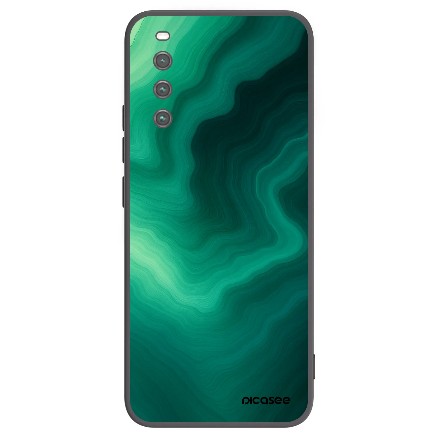 Picasee silikonski črni ovitek za Sony Xperia 10 IV 5G - Malachite