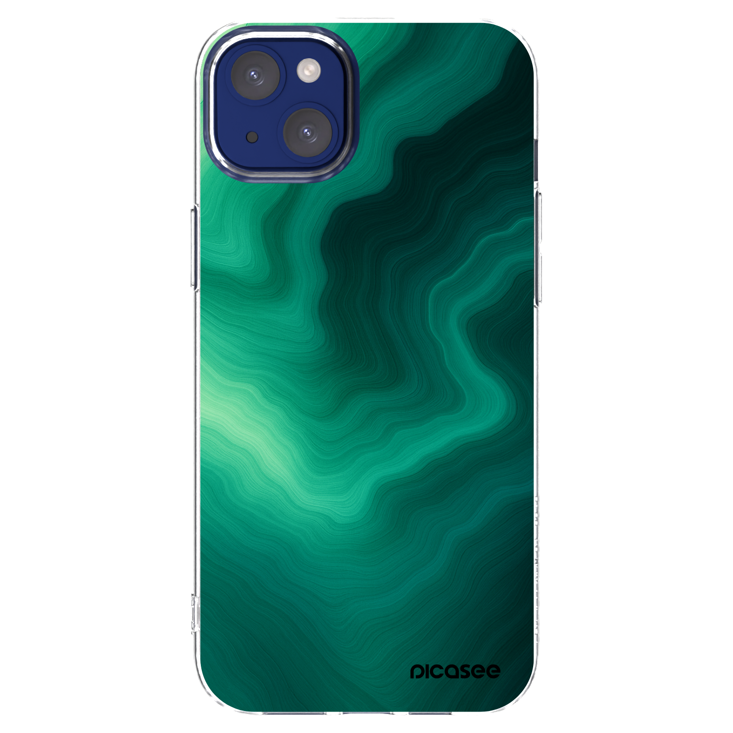Picasee silikonski prozorni ovitek za Apple iPhone 14 Plus - Malachite