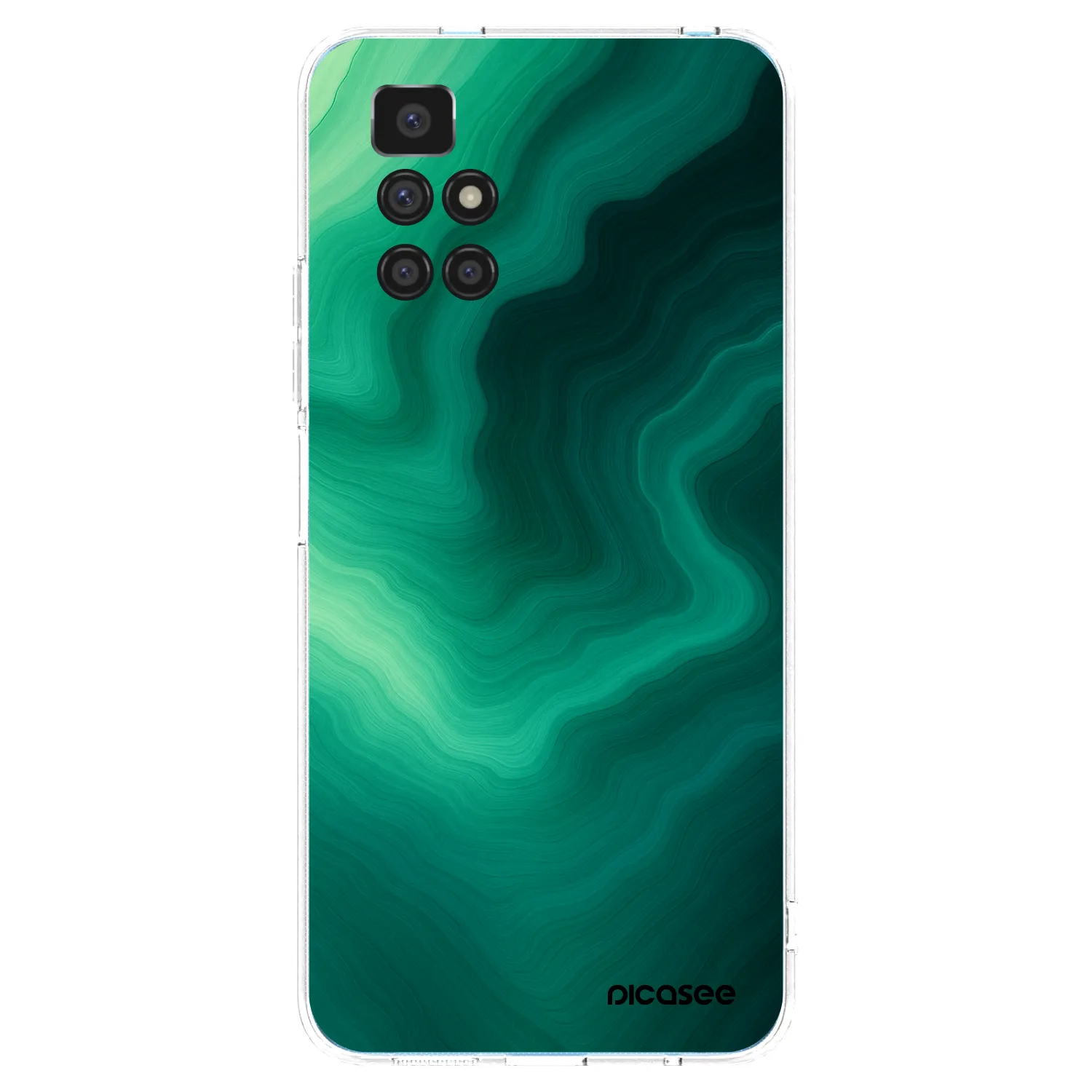 Picasee silikonski prozorni ovitek za Xiaomi Redmi 10 (2022) - Malachite