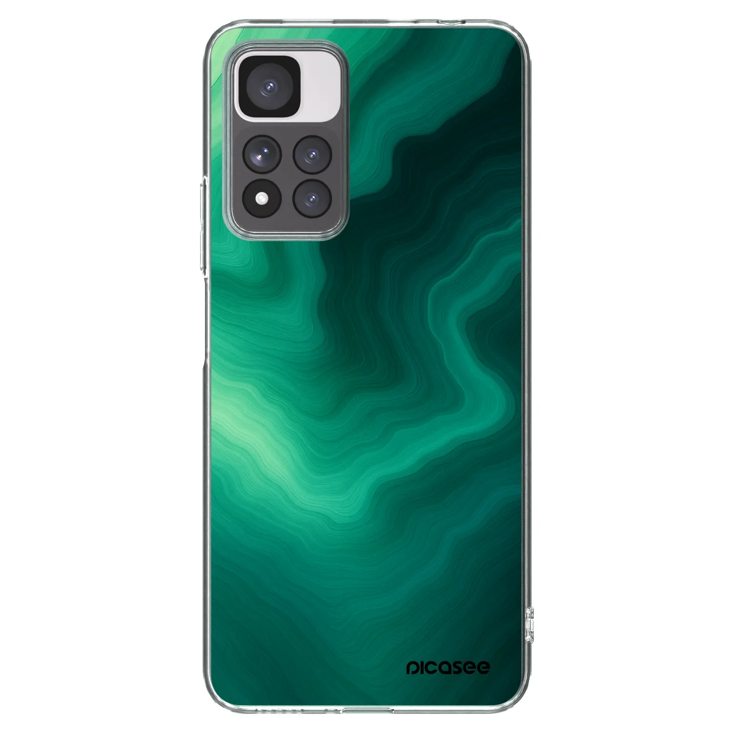 Picasee silikonski prozorni ovitek za Xiaomi Redmi Note 11 Pro+ 5G - Malachite