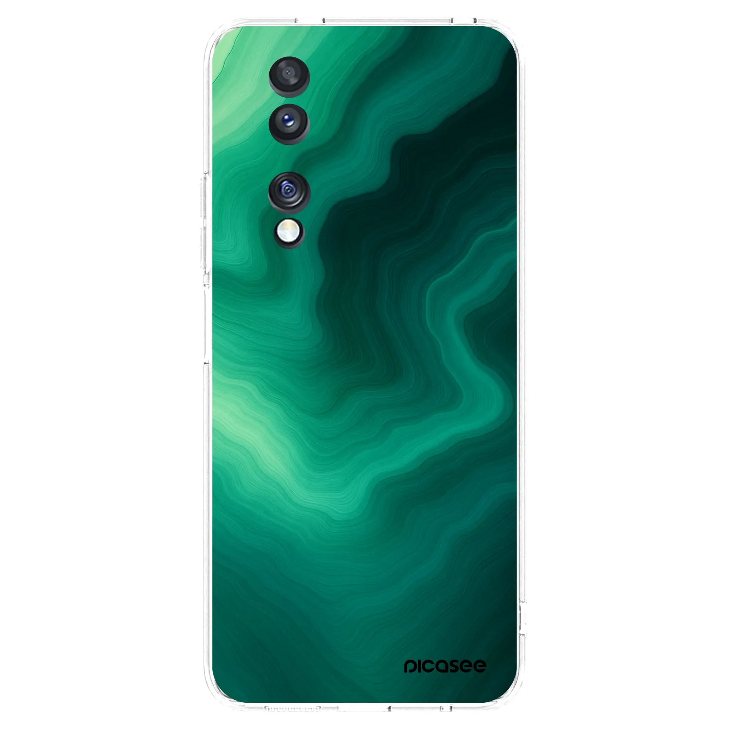 Picasee silikonski prozorni ovitek za Honor 70 - Malachite