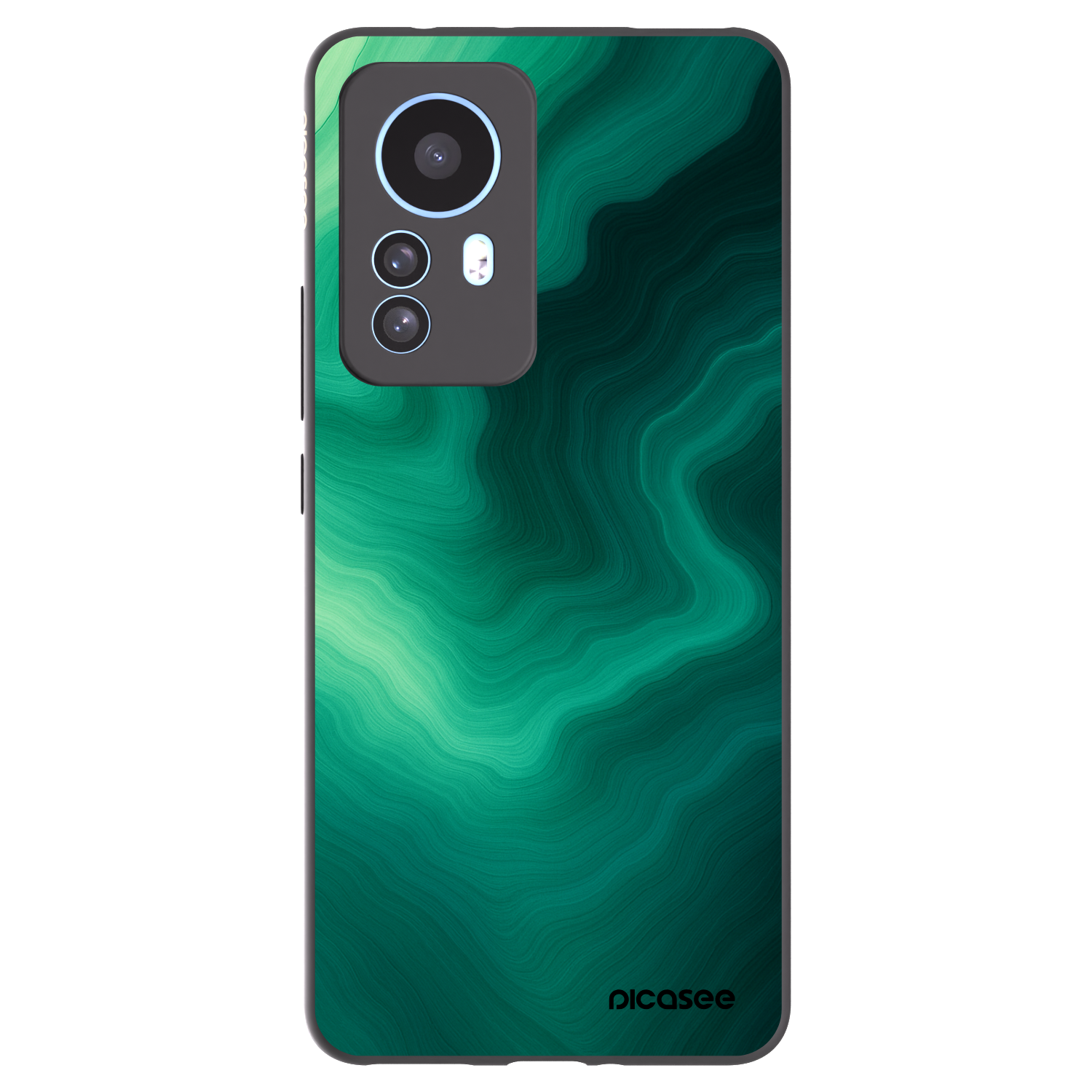 Picasee silikonski črni ovitek za Xiaomi 12T Pro - Malachite