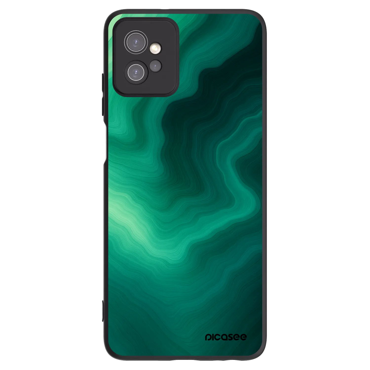 Picasee silikonski črni ovitek za Motorola Moto G32 - Malachite