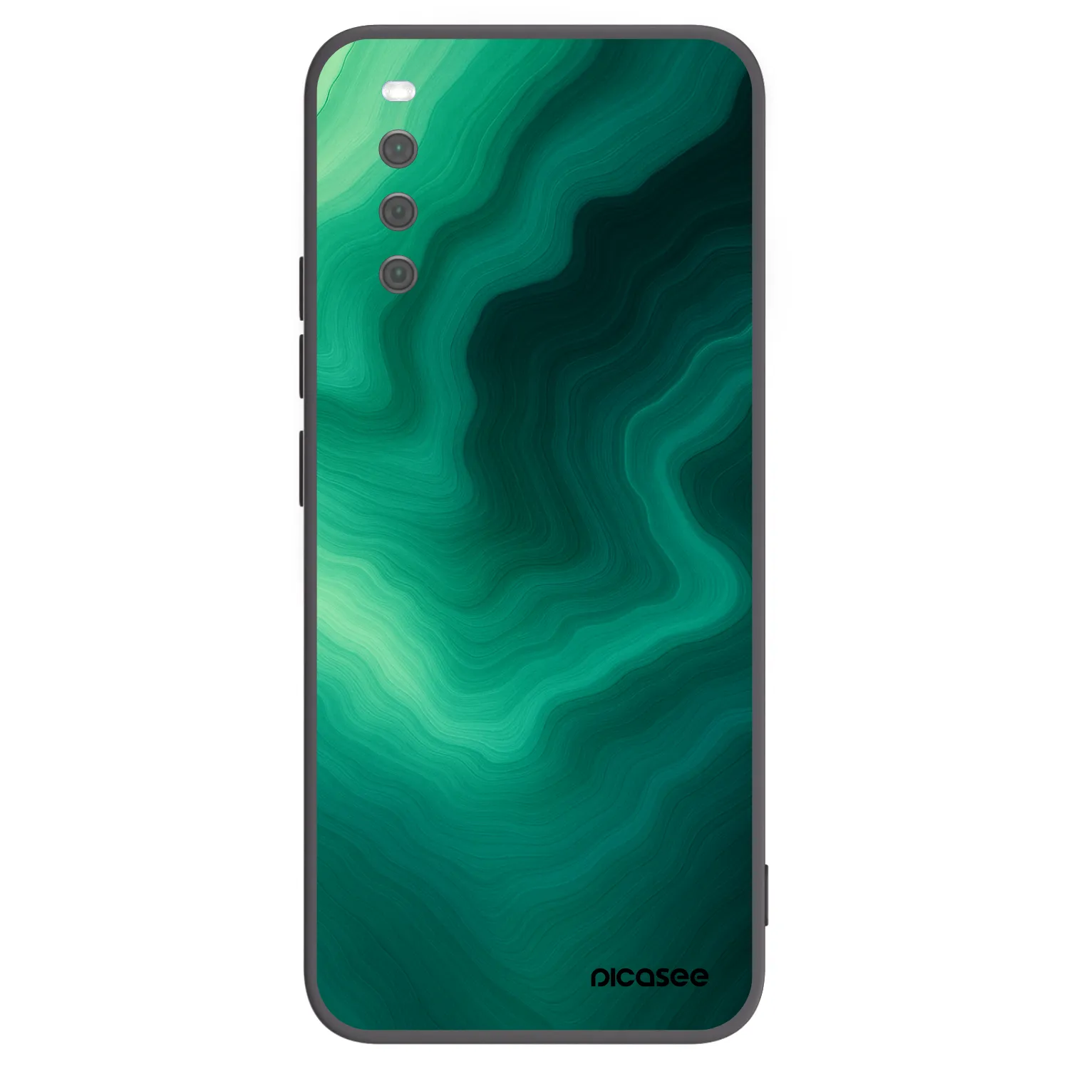 Picasee silikonski črni ovitek za Sony Xperia 10 III - Malachite