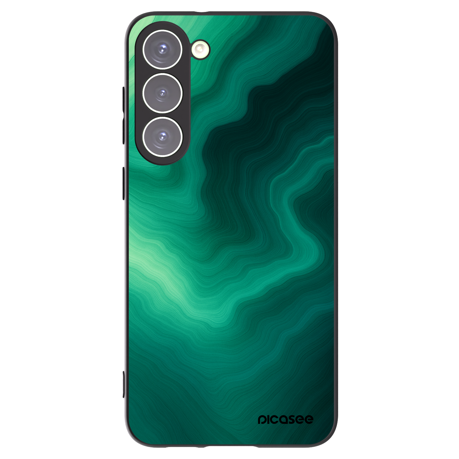 Picasee silikonski črni ovitek za Samsung Galaxy S23+ 5G - Malachite