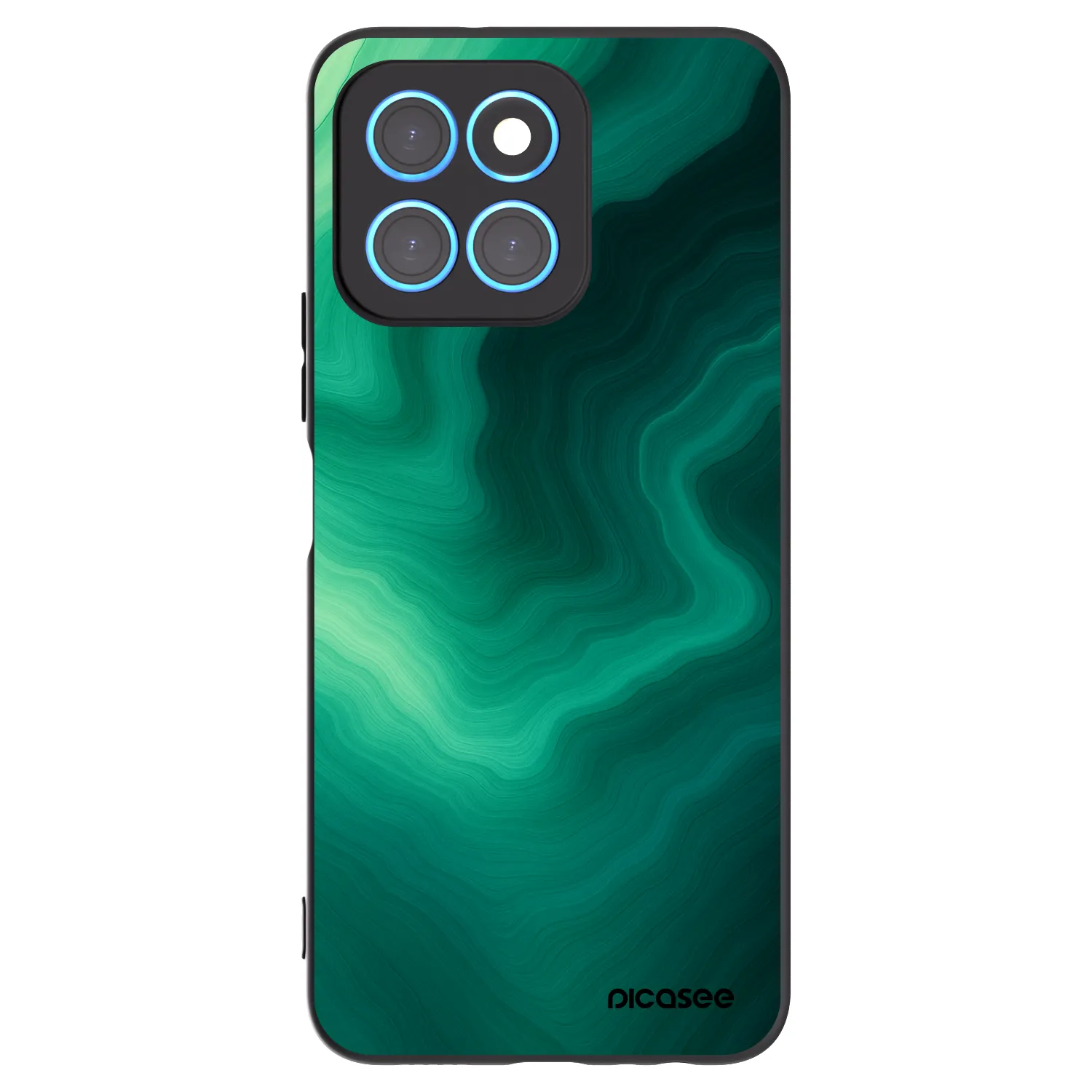 Picasee silikonski črni ovitek za Honor X8 5G - Malachite