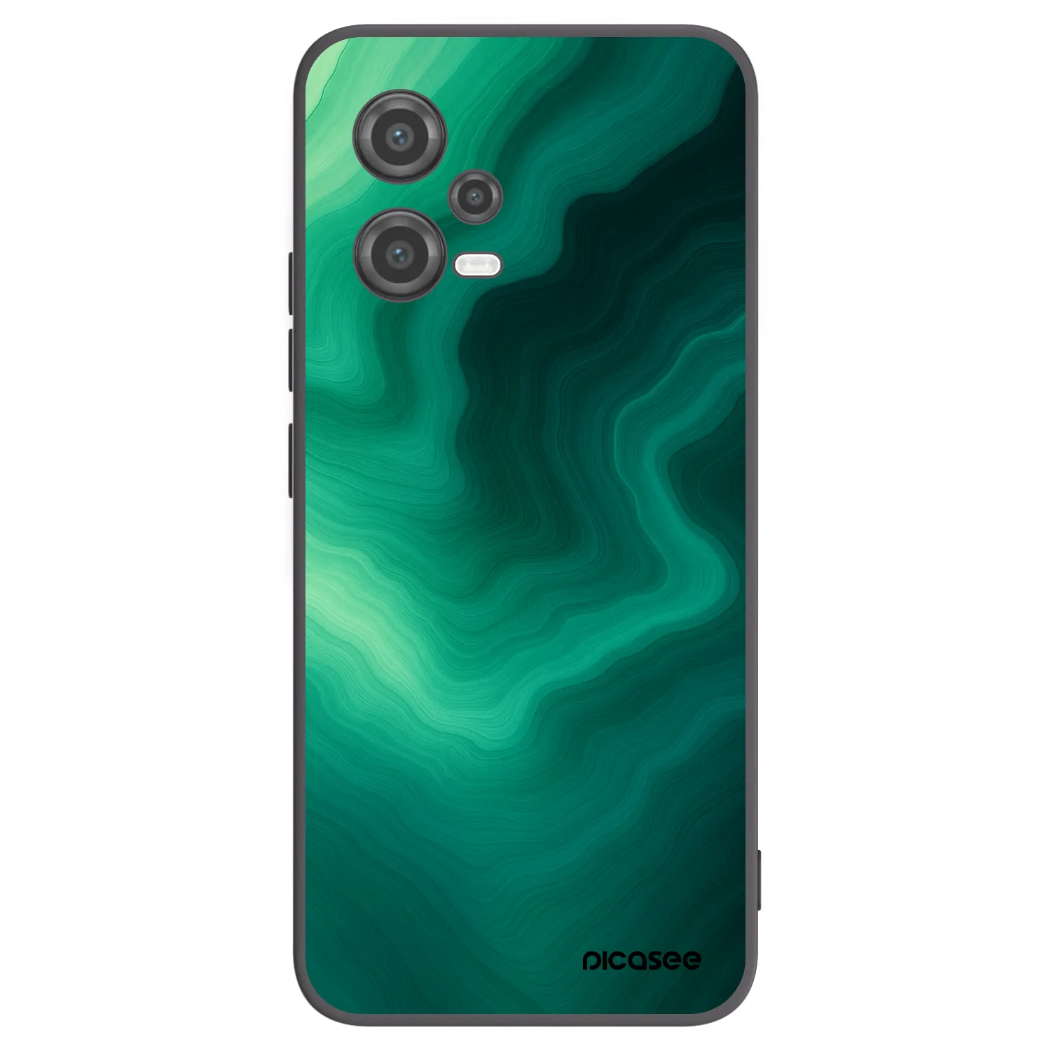 Picasee silikonski črni ovitek za Xiaomi Poco X5 - Malachite