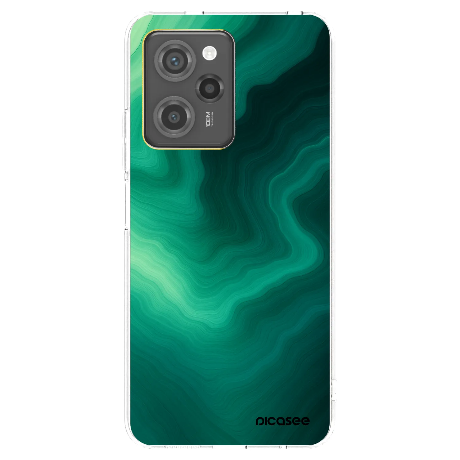Picasee silikonski prozorni ovitek za Xiaomi Poco X5 Pro - Malachite
