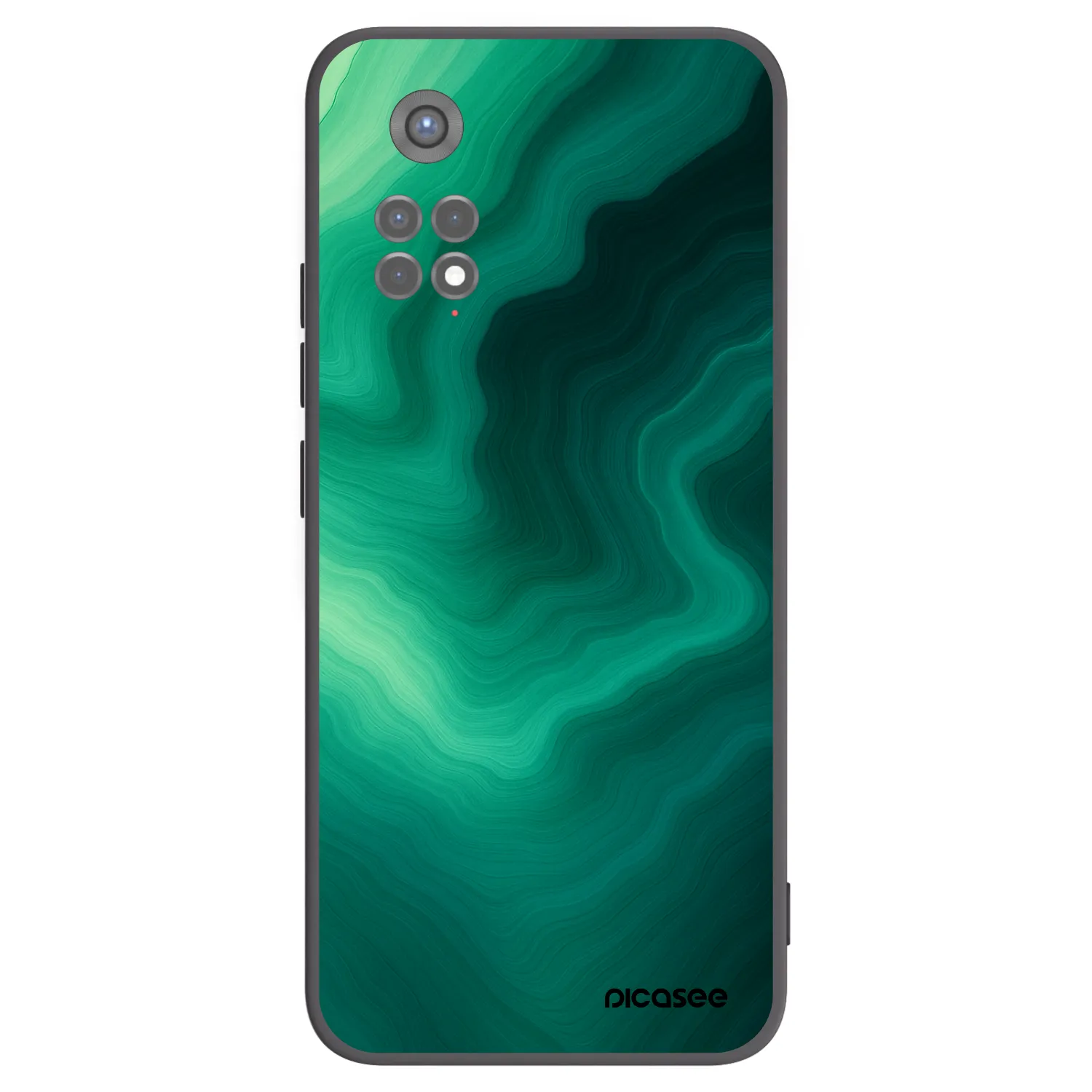 Picasee silikonski črni ovitek za Xiaomi Redmi Note 11S 5G - Malachite