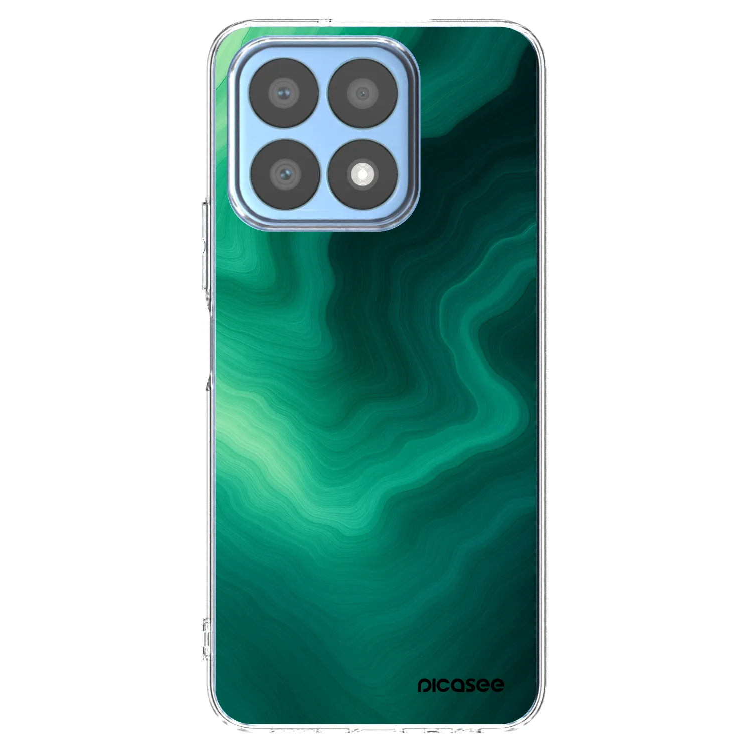 Picasee silikonski prozorni ovitek za Honor X8a - Malachite